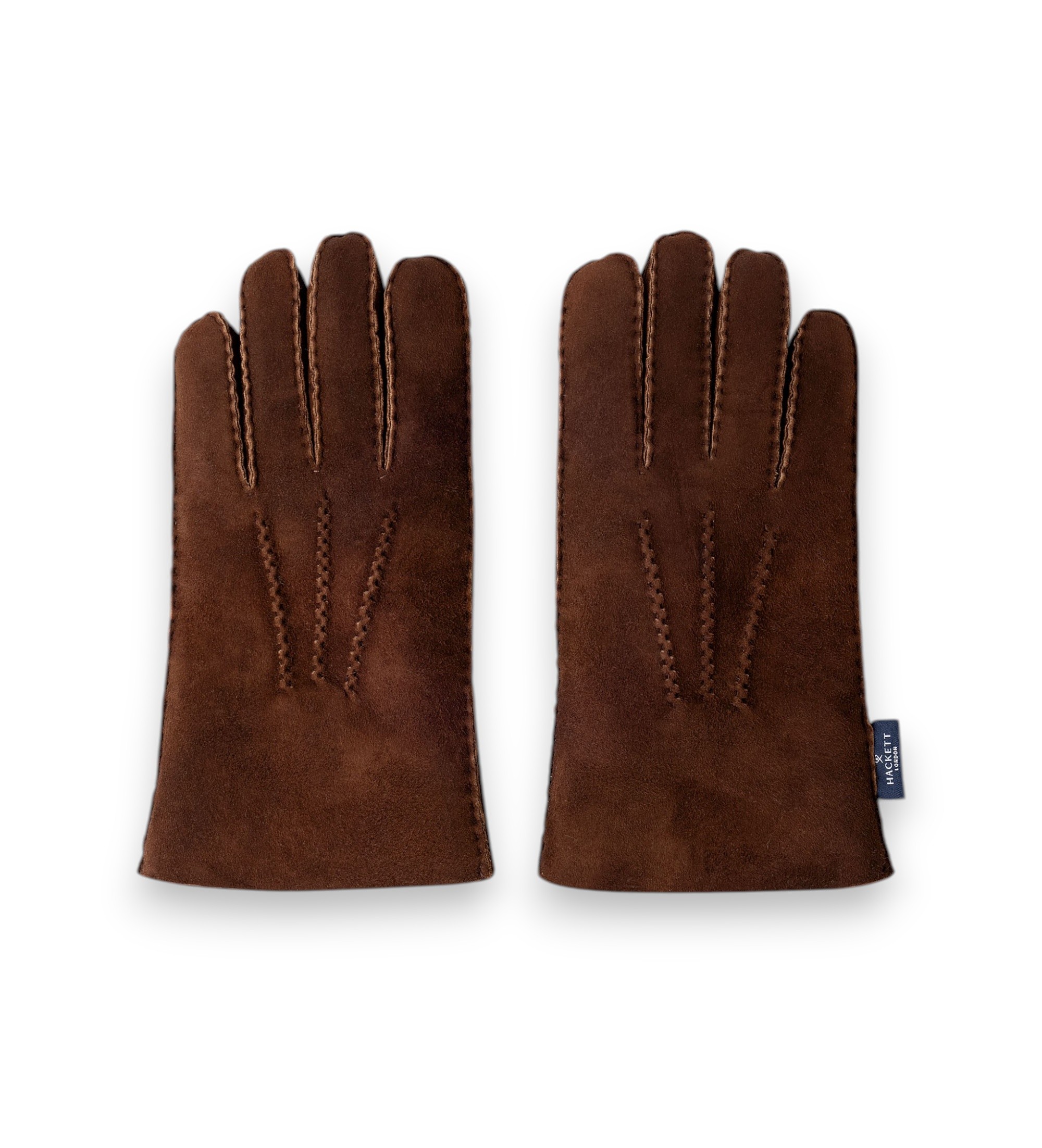 Hackett London für Herren. HM0400133 Handschuhe aus Leder Sherling Handstitch braun (L), Lässig, Klassisch