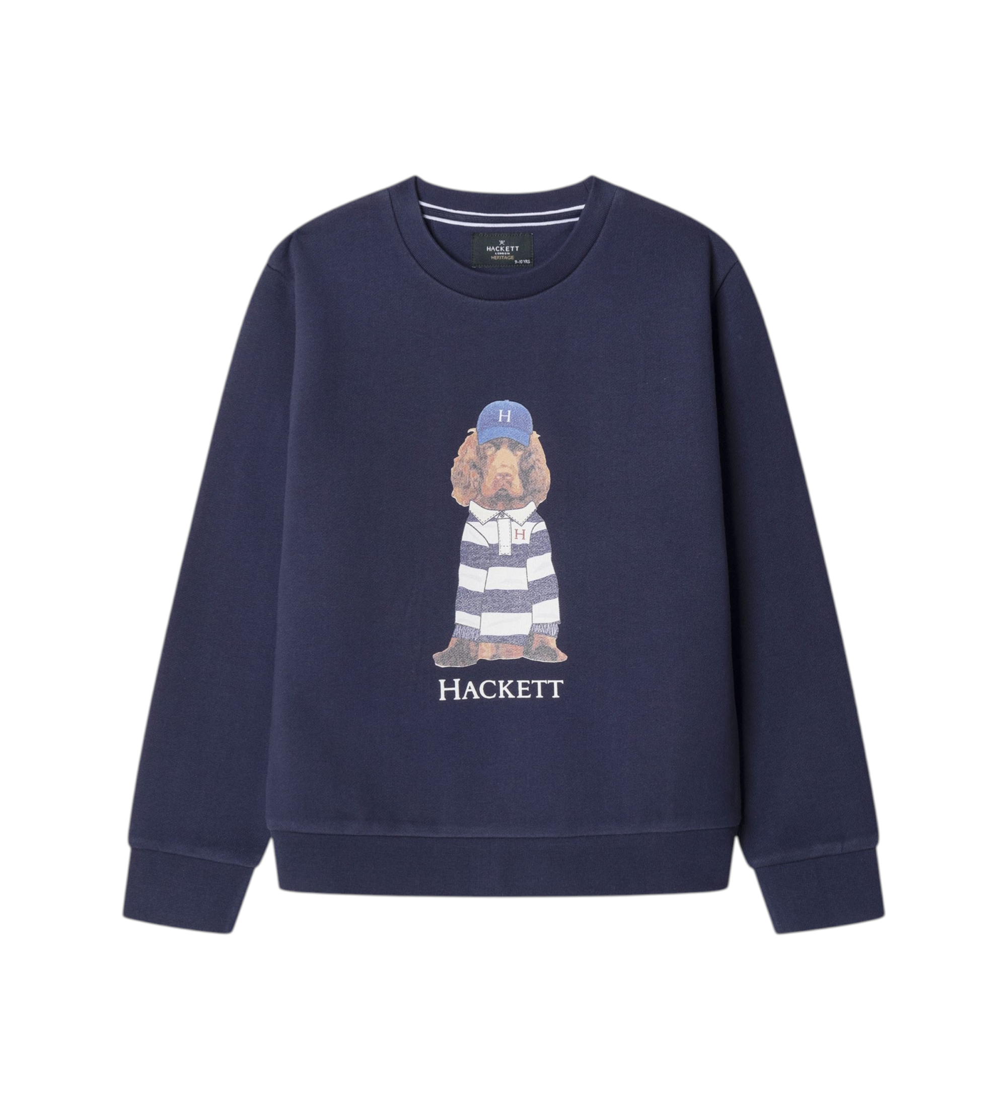 Hackett London für Jungen. HK5800043 Heritage Harry Crew navy Sweatshirt (9años= 134cm), Blau, Lässig, Baumwolle, Klassisch, Langarm, Kinder