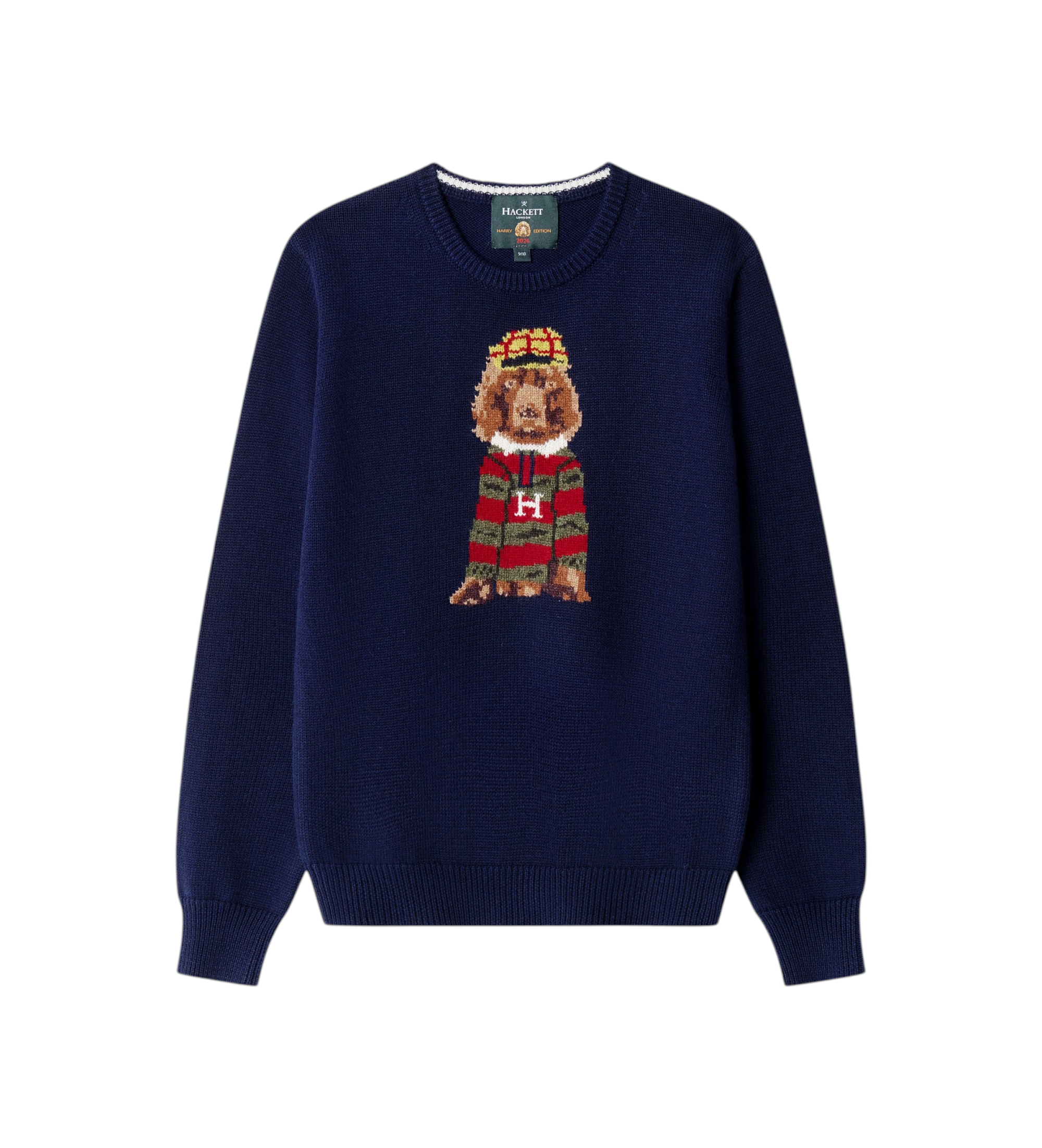 Hackett Londonvoor jongens. HK7000021 Harry Crew trui marineblauw (9Años= 134cm), Casual, Katoen, kinderkleding