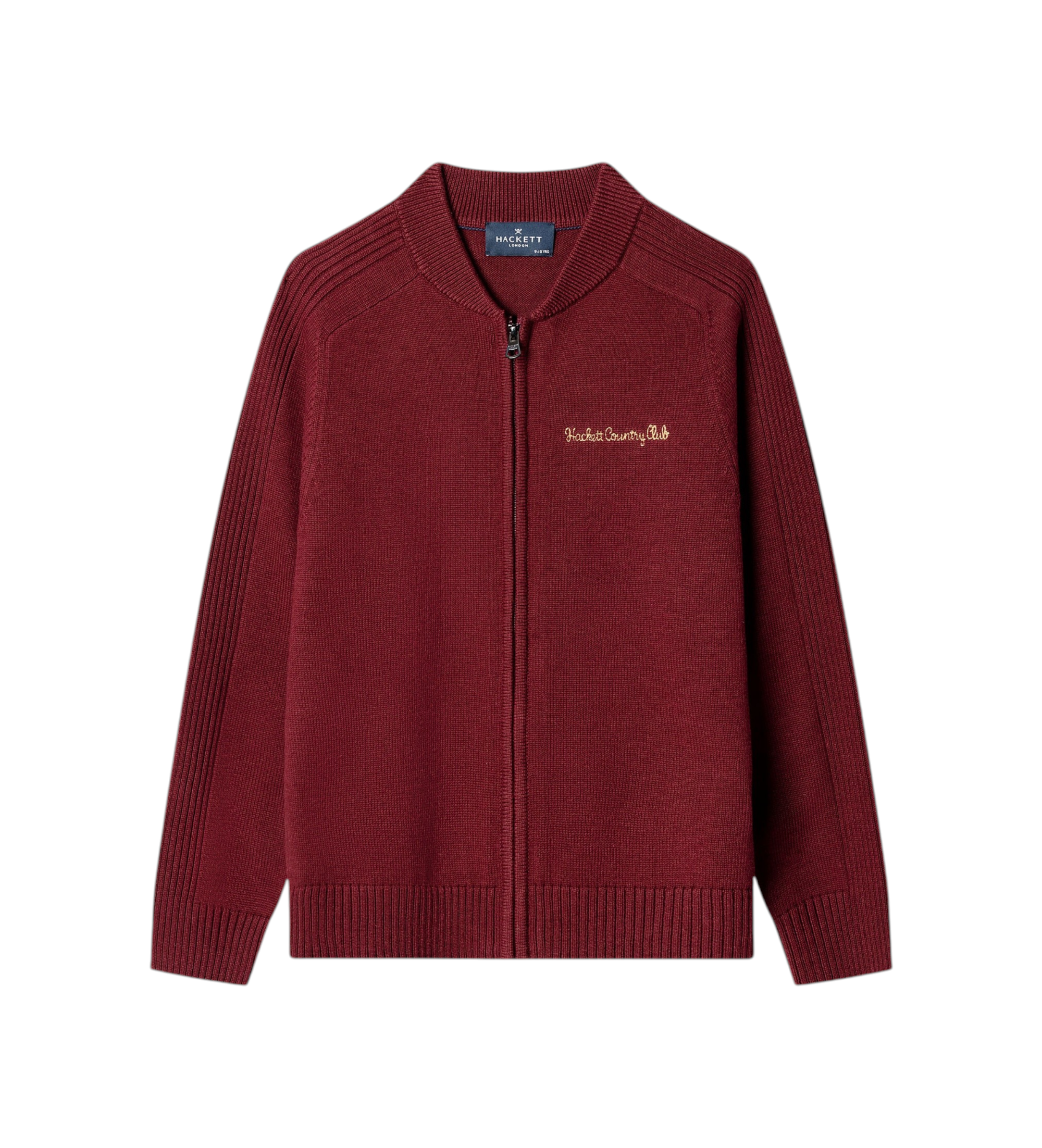 Hackett Londonvoor jongens. HK7000018 Varsity trui bordeauxrood (5Años= 109cm), Casual, Katoen, kinderkleding