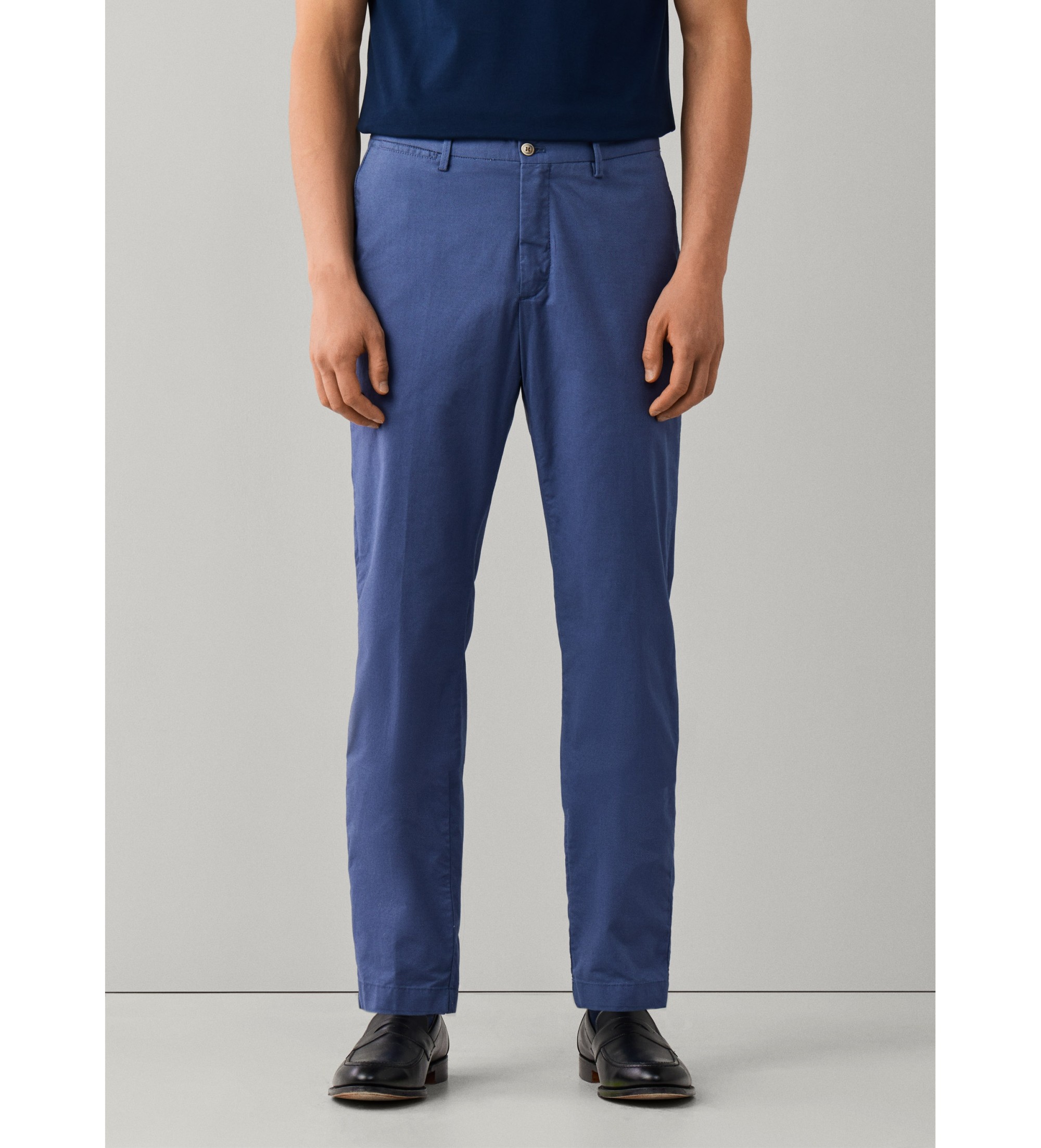 Hackett London für Herren. HM2100151 Kensington Slim Fit Chino-Hose texturiert blau (30/32), Lässig, Baumwolle