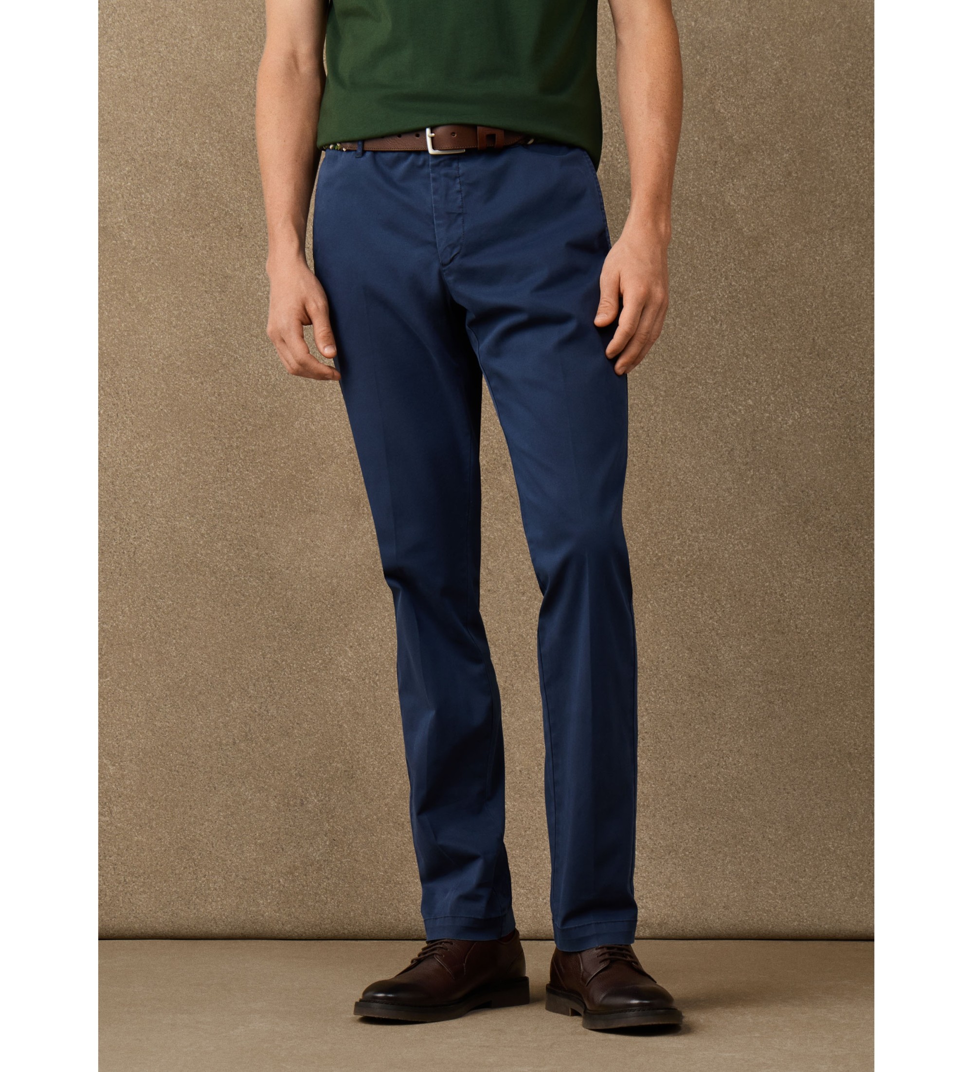 Hackett Londonvoor mannen. HM2100154 Heritage Ken chino broek marineblauw (38/32), Casual, Katoen, Klassiek