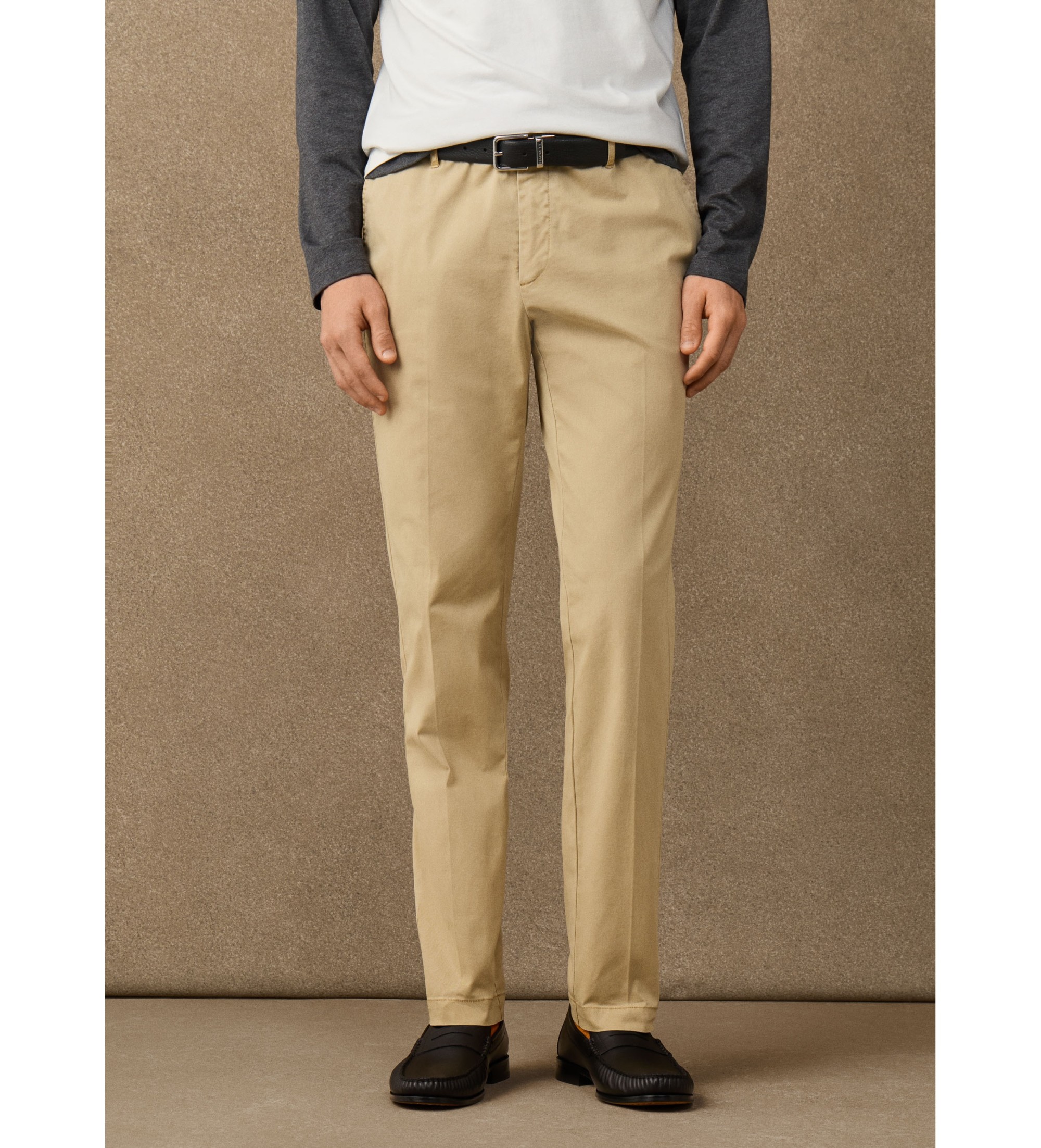 Hackett London für Herren. HM2100154 Chino-Hose Heritage Ken beige (34/32), Lässig, Baumwolle, Klassisch