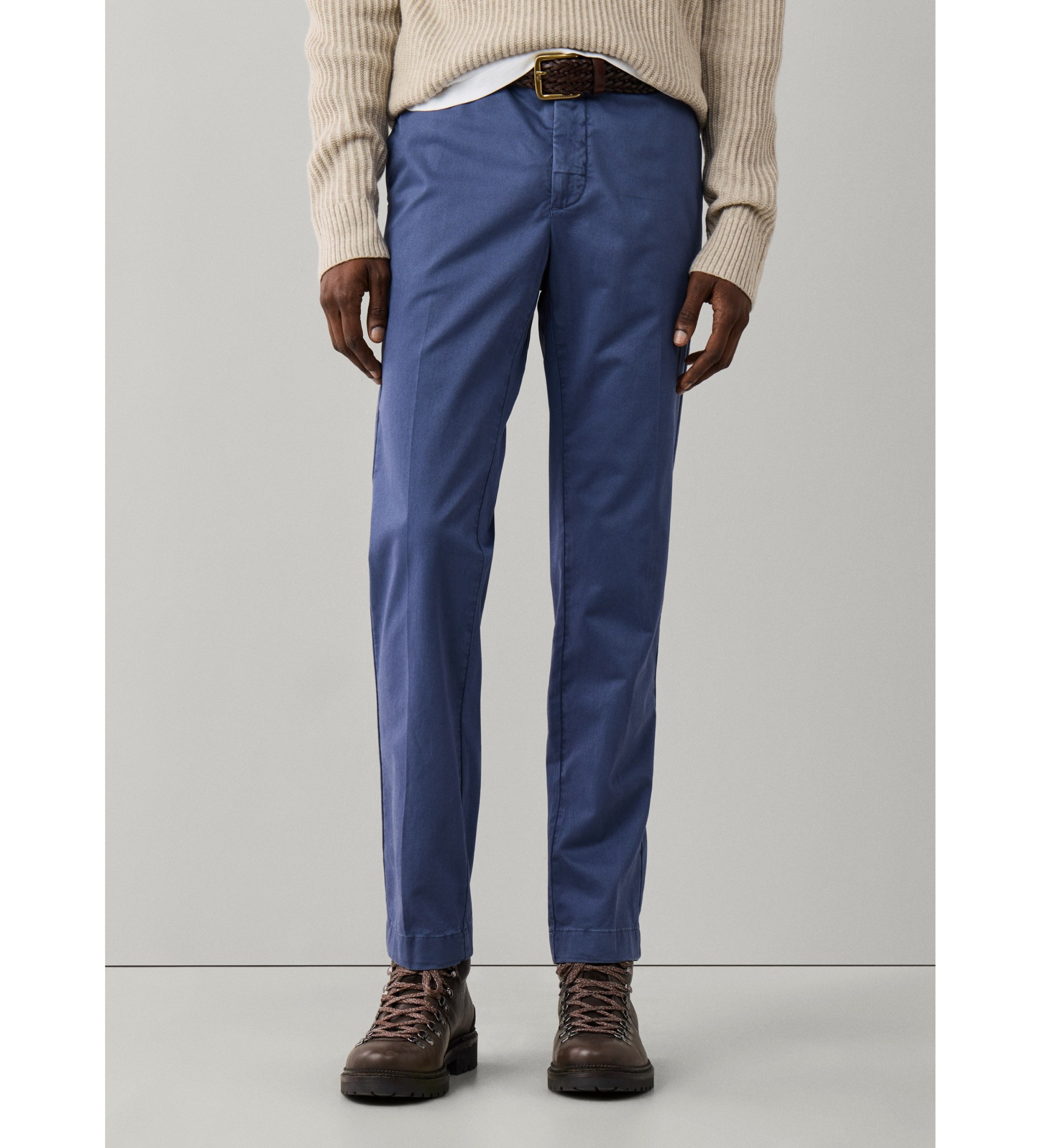 Hackett London für Herren. HM2100116 Chinohose Kensington blau (32/32), Lässig, Baumwolle