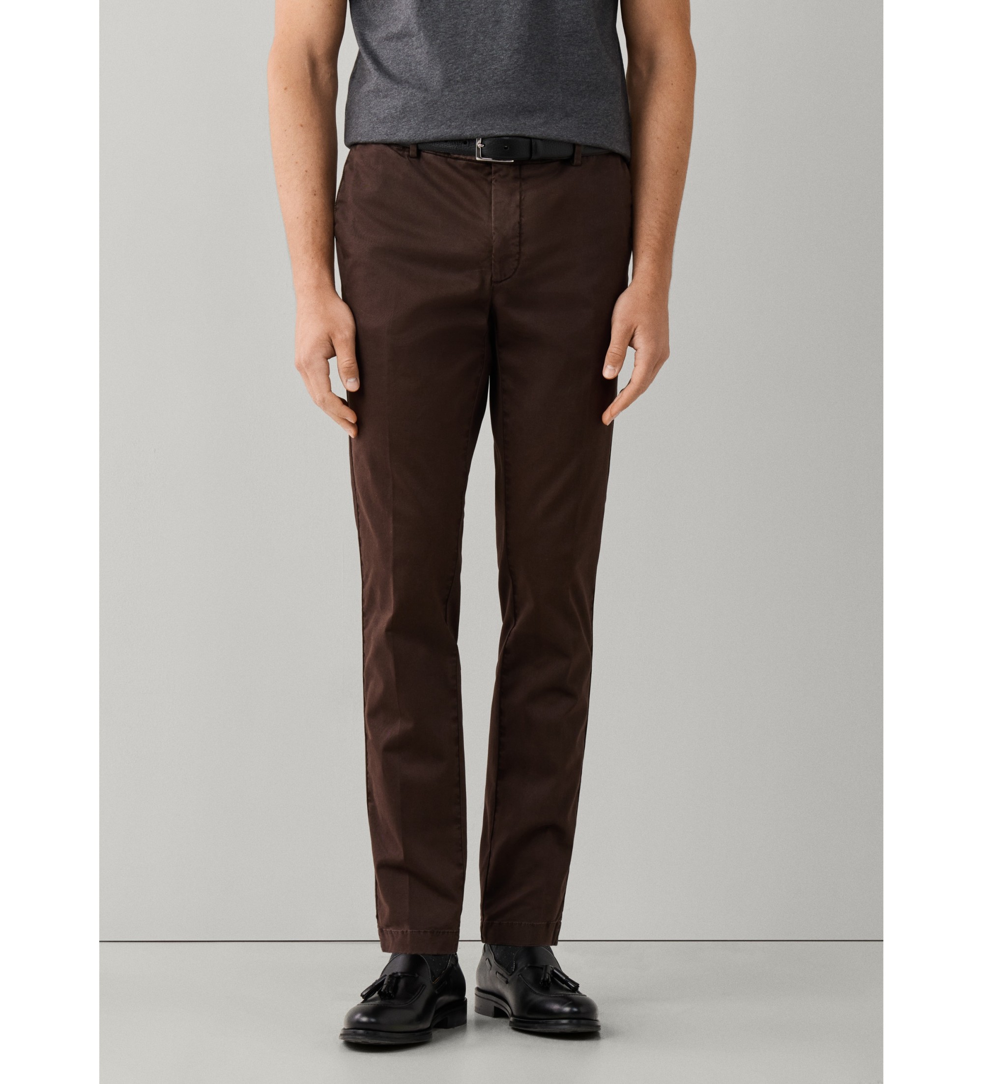 Hackett London für Herren. HM2100116 Braune Kensington-Chino-Hose (33/32), Lässig, Baumwolle