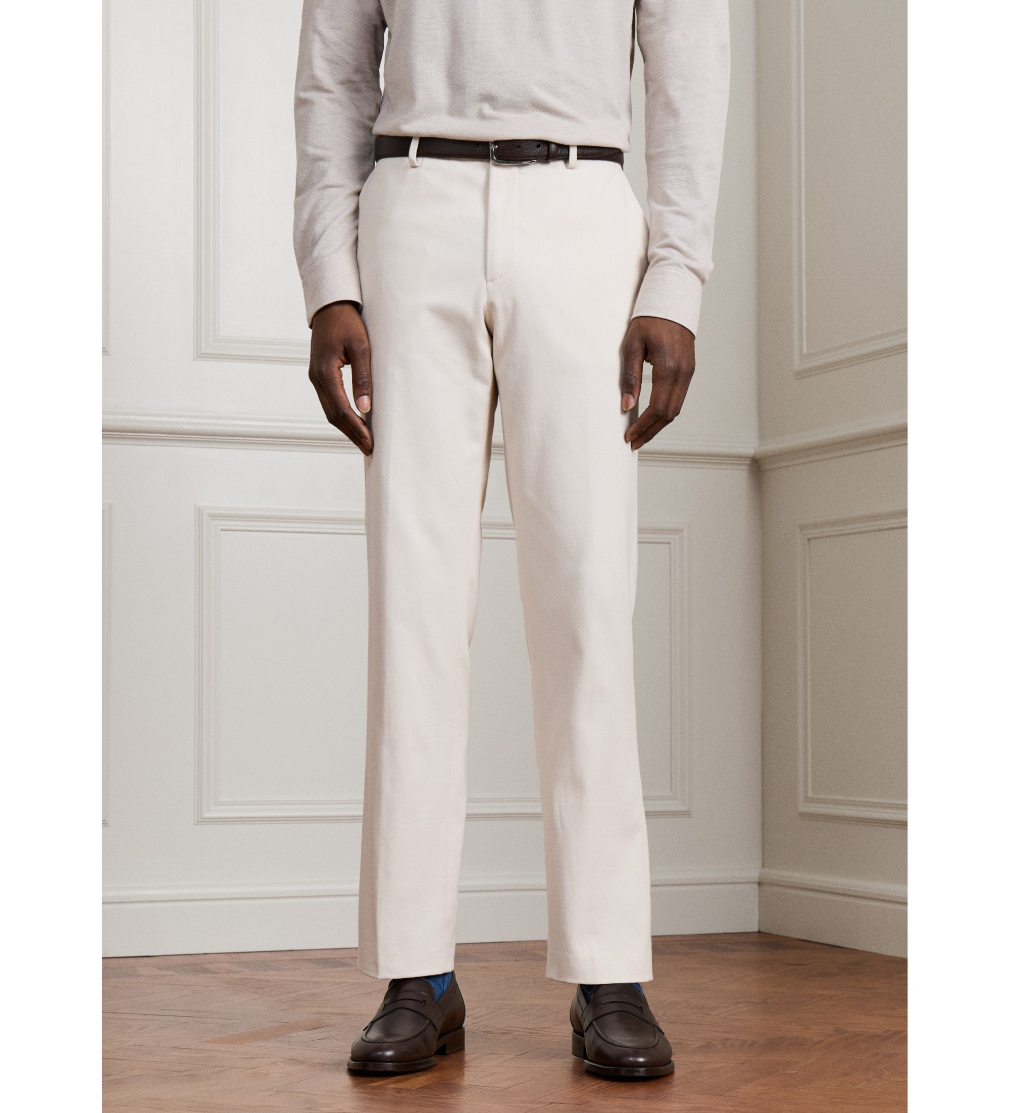 Hackett London für Herren. HM2100156 Herrenhose Cash gebrochenes Weiß (30/34), Lässig, Baumwolle, Klassisch