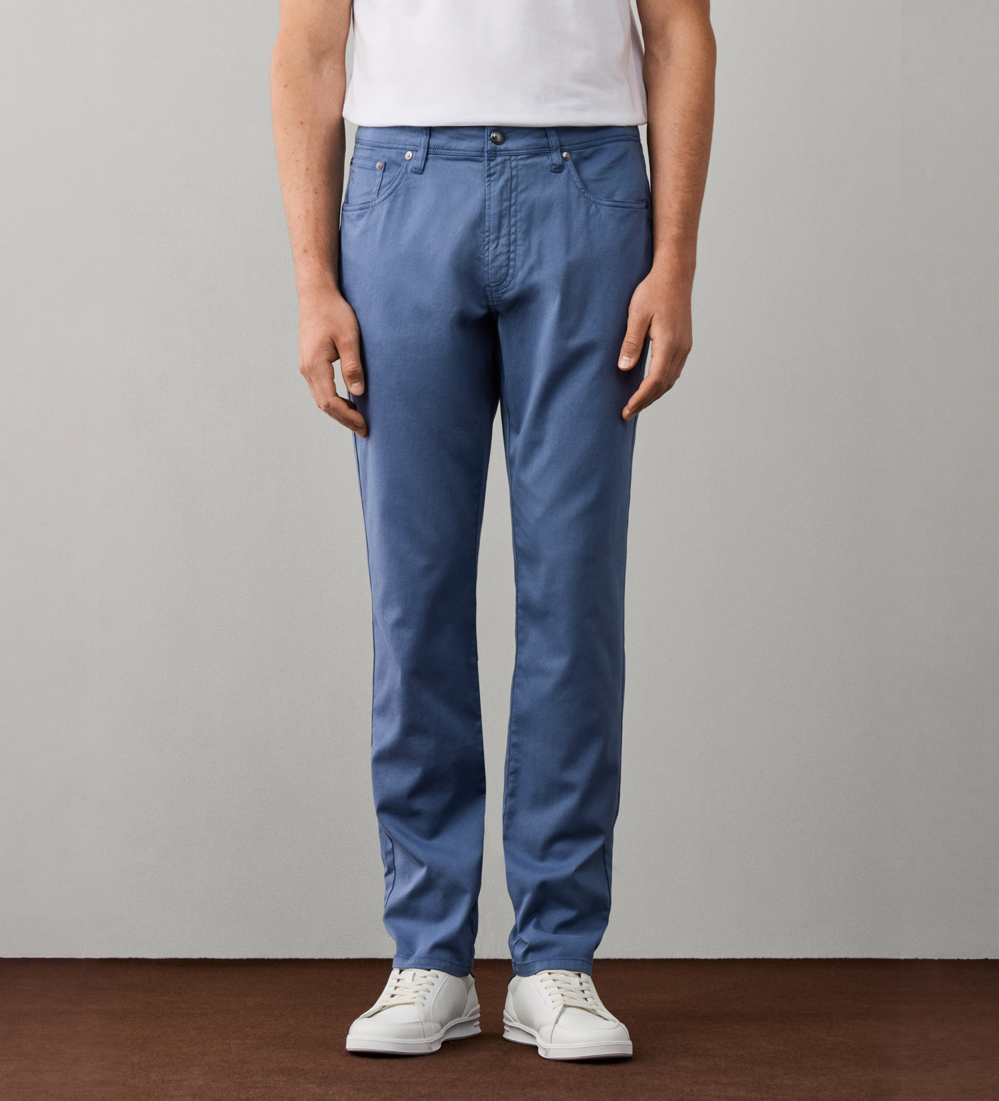 Hackett Londonvoor mannen. HM2100167 Satijnen broek 5pkt blauw (31/32), Casual, Katoen