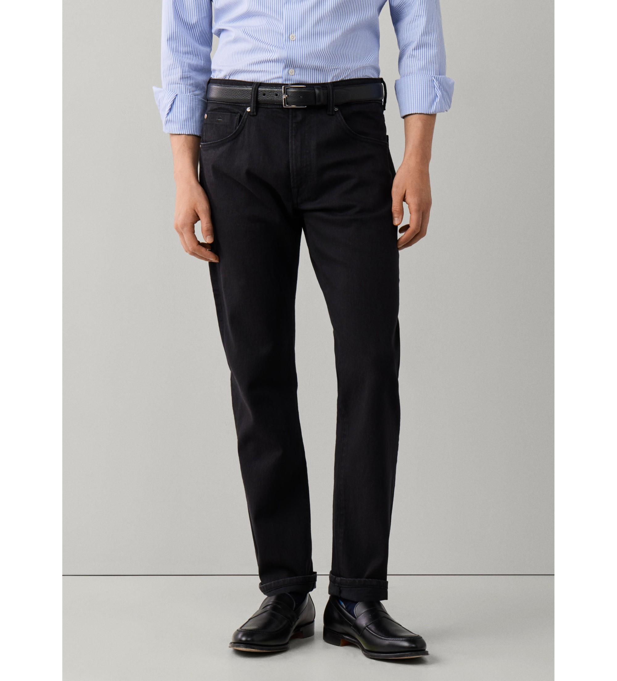 Hackett London für Herren. HM2100184 Schwarze Casual-Jeans (34/32), Lässig, Baumwolle