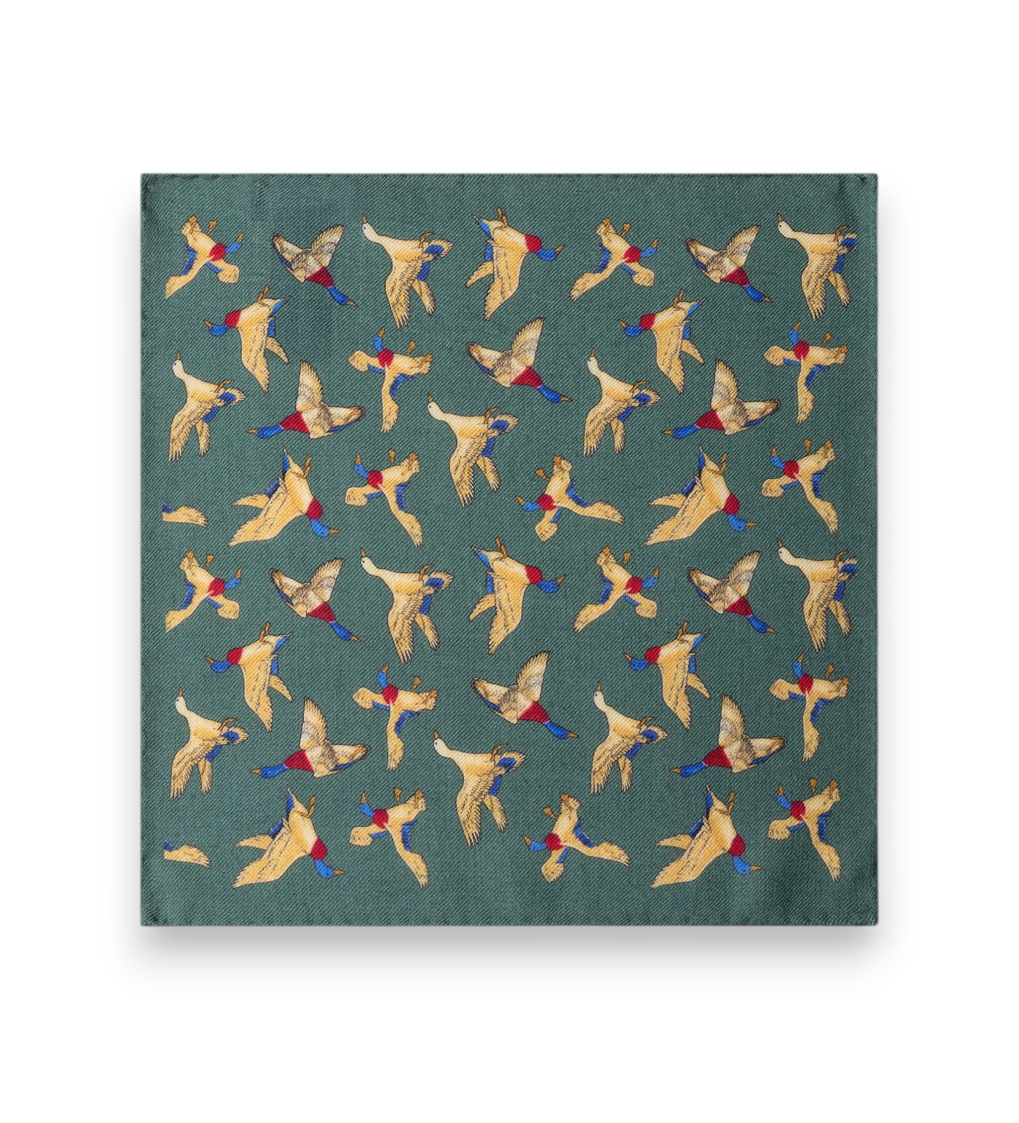 Hackett London für Herren. HM0100059 Einstecktuch Duck grün (OSFA), Lässig, Wolle, Klassisch