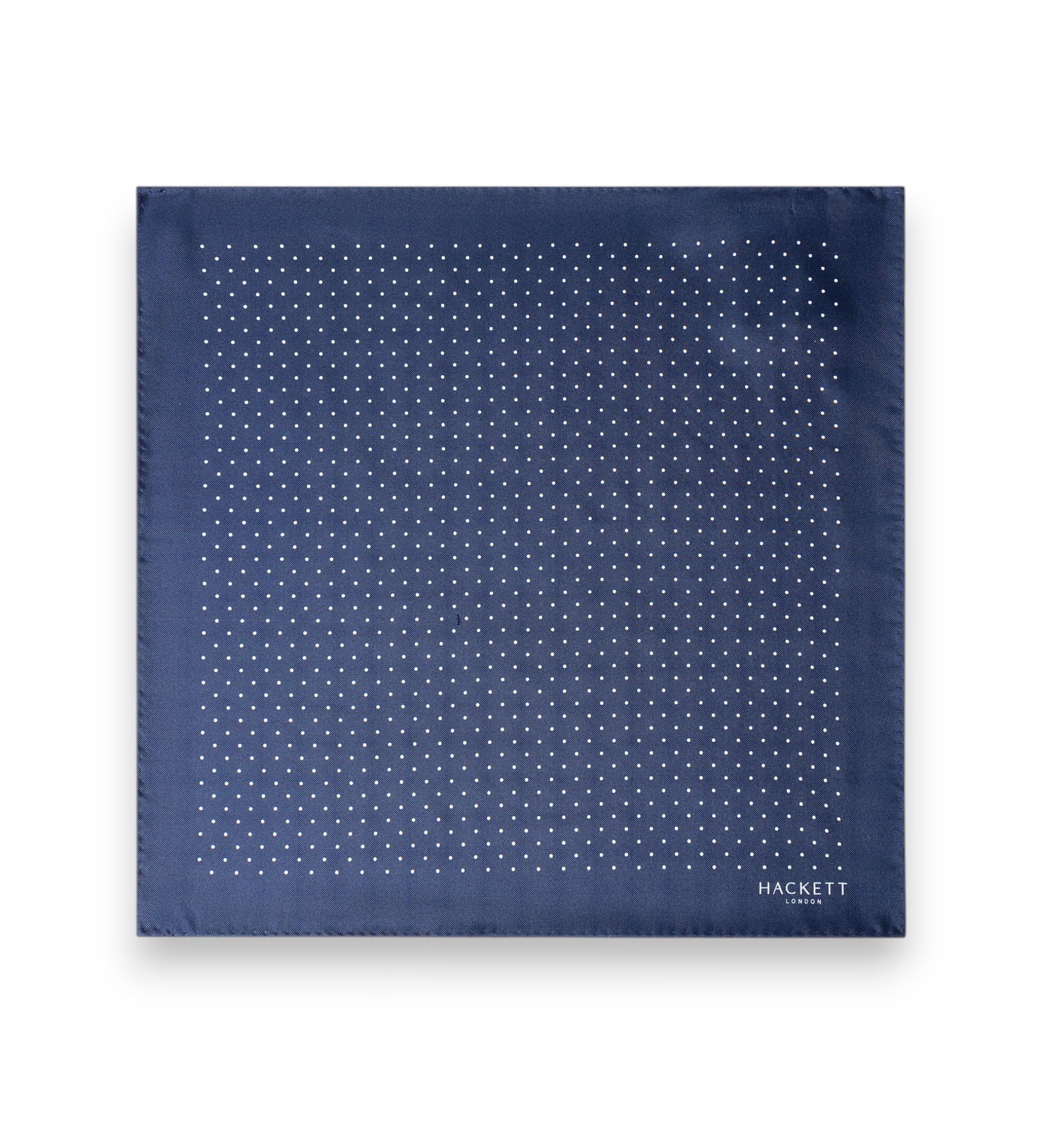 Hackett London für Herren. HM0100066 Einstecktuch Mini Dot marineblau (OSFA), Lässig, Seide, Klassisch
