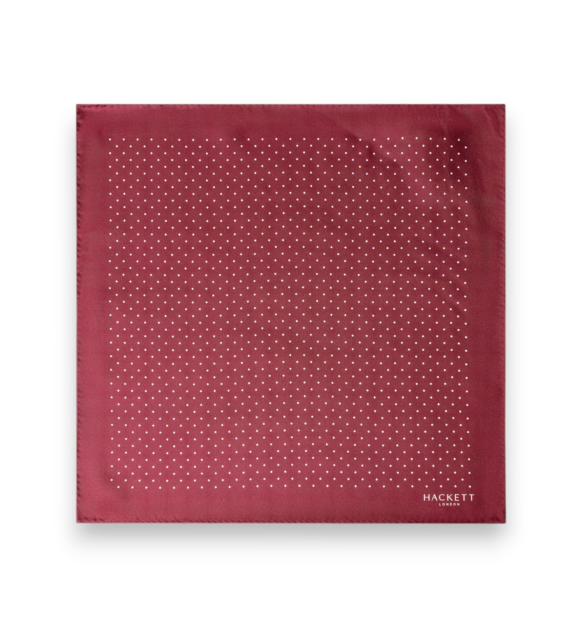 Hackett London für Herren. HM0100066 Einstecktuch Mini Dot Granatrot (OSFA), Lässig, Kastanienbraun, Seide, Klassisch