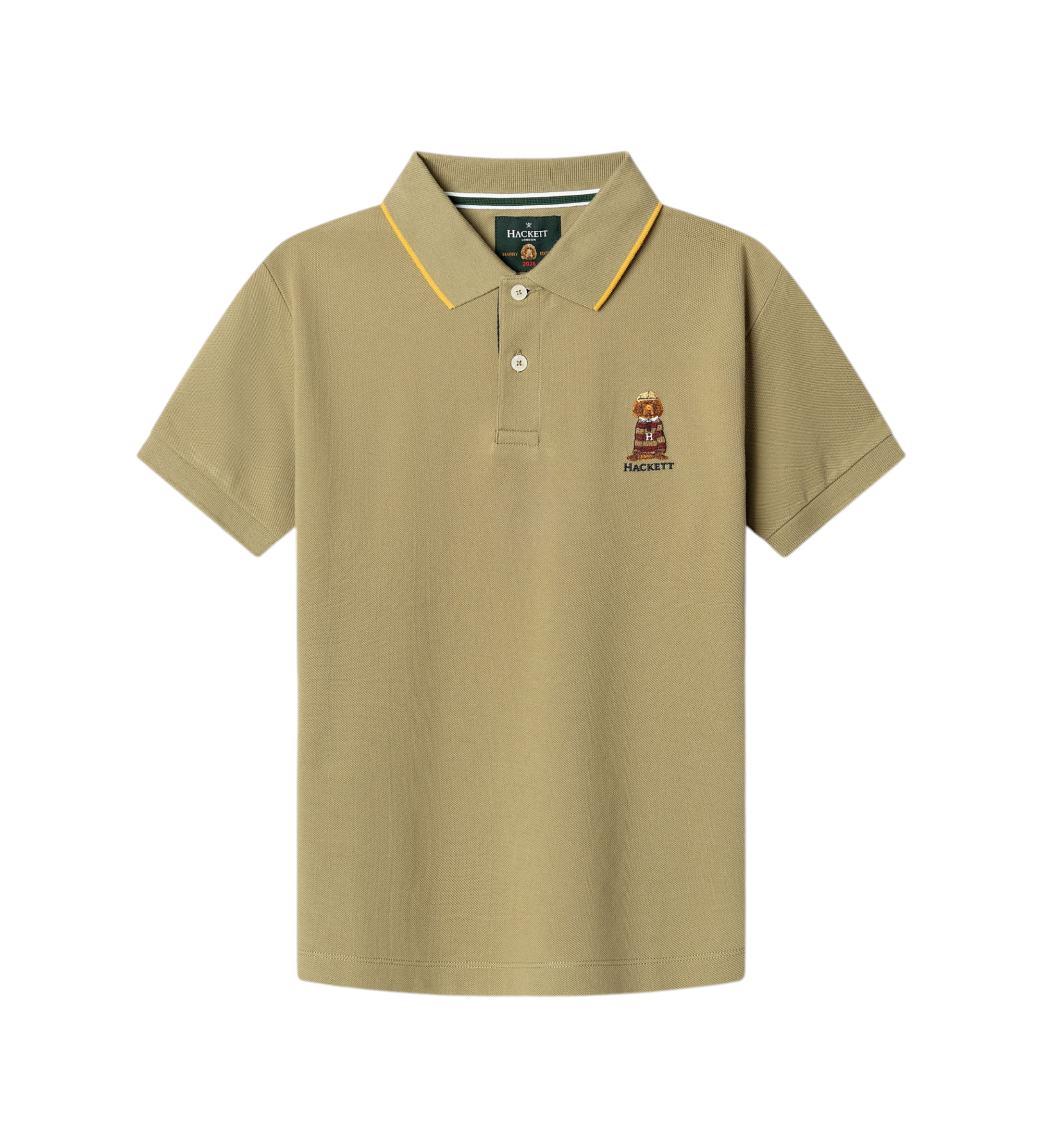 Hackett Londonvoor jongens. HK5600037 Polo Harry groen (15Años= 170cm), Casual, Katoen, Korte mouwen, kinderkleding
