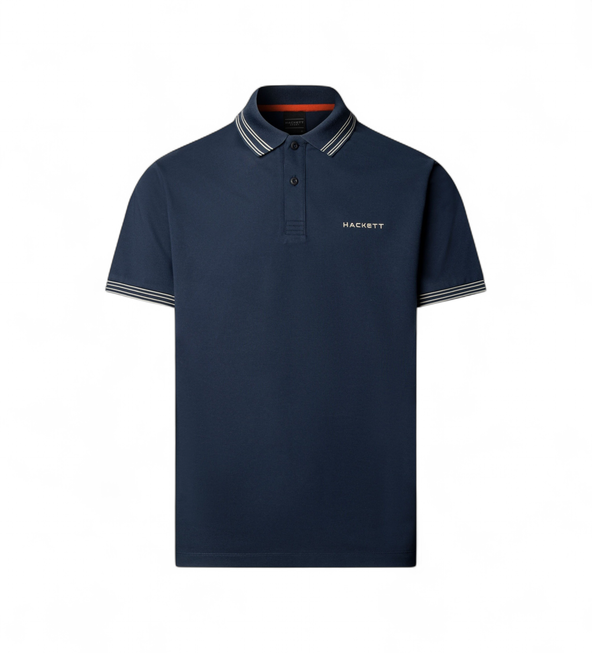 Hackett London für Herren. HM5600231 Polo Micro Tip marineblau (M), Lässig, Baumwolle, Kurzarm