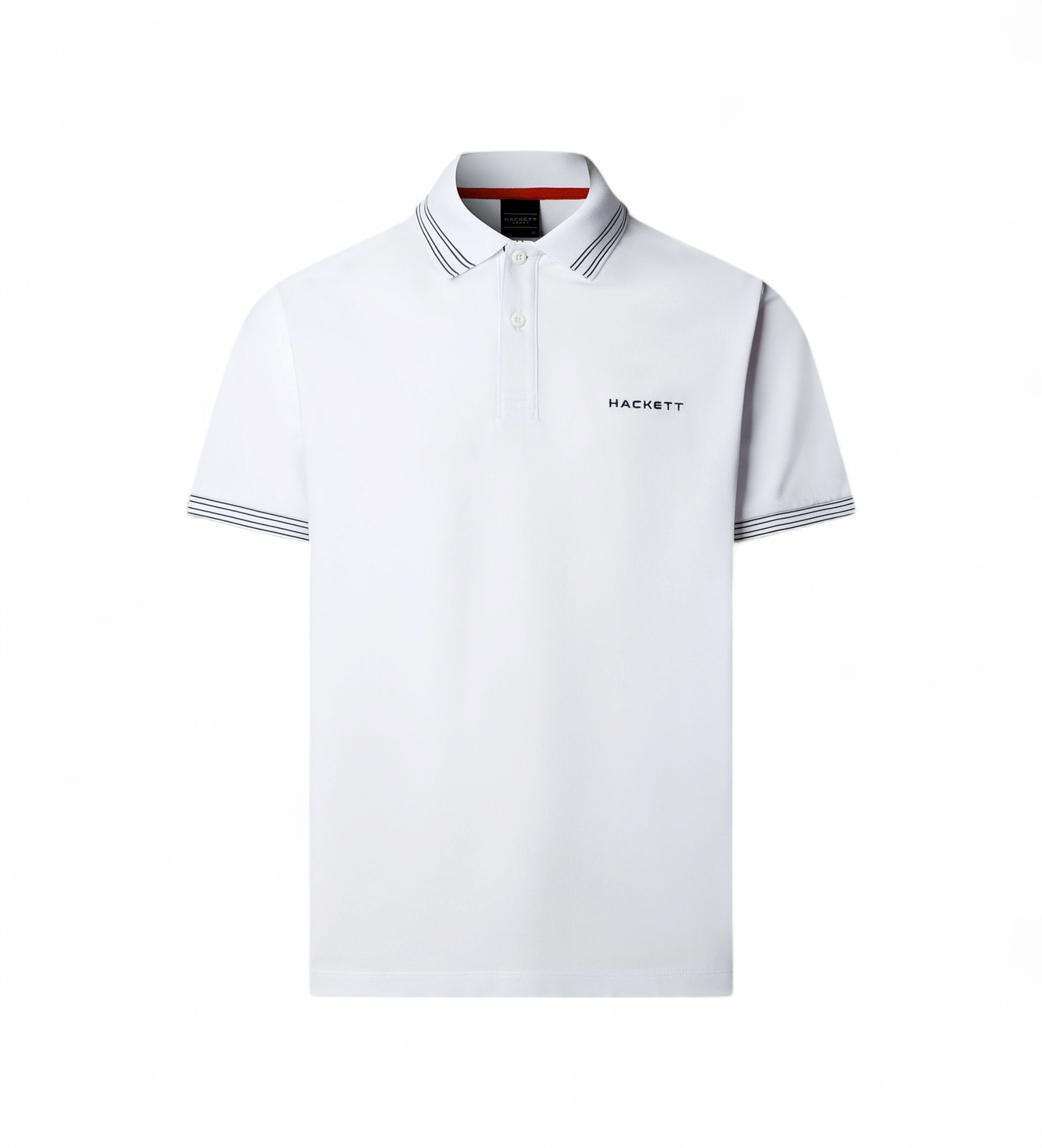 Hackett London für Herren. HM5600231 Polo Micro Tip weiß (M), Lässig, Baumwolle, Kurzarm