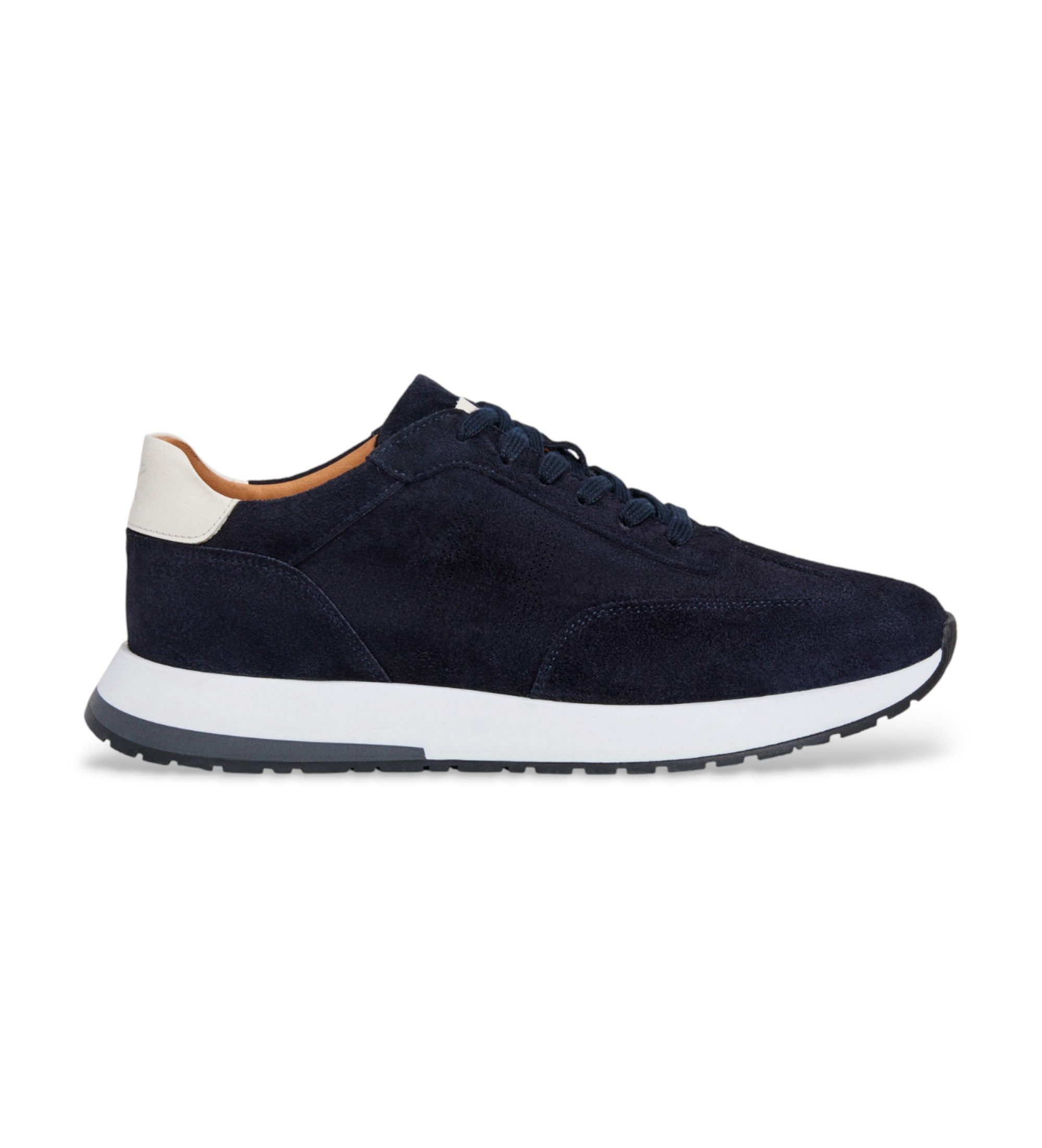 Hackett London für Herren. HMS200099 Leder Turnschuhe Rapid Chad navy (42), Wohnung, Wildleder, Schnürsenkel, Lässig, Marine