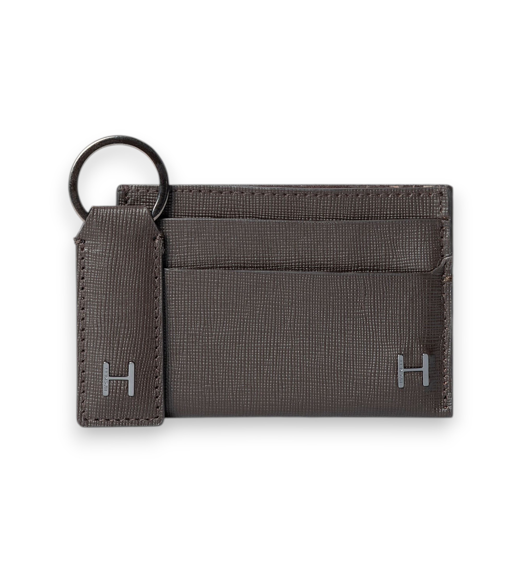 Hackett London für Herren. HM0100070 Geschenkset aus Leder mit Metall-Logo H, braun (OSFA), Klassisch