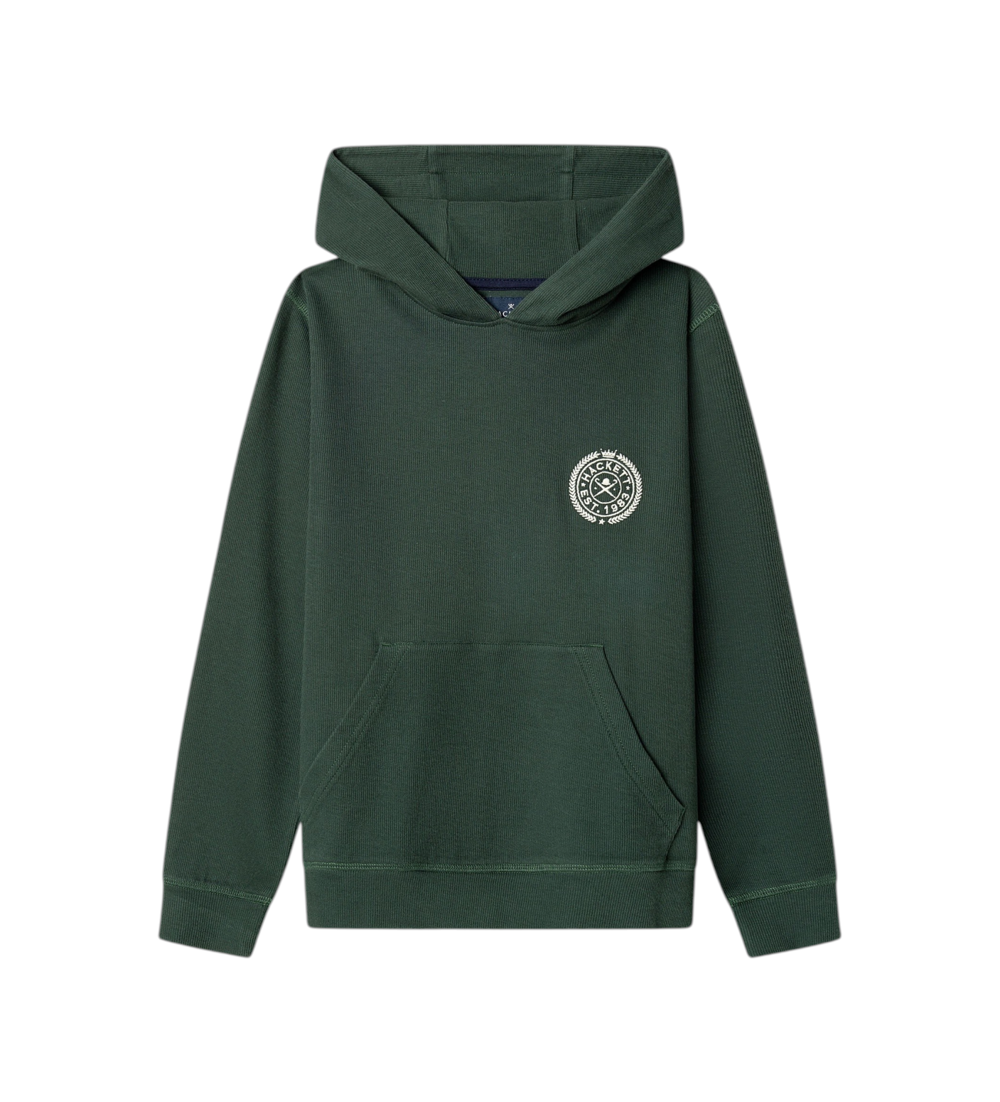 Hackett London für Jungen. HK5800053 Rippstrick-Kapuzenpullover grün (5años= 110cm), Lässig, Baumwolle, Langarm, Kinderbekleidung
