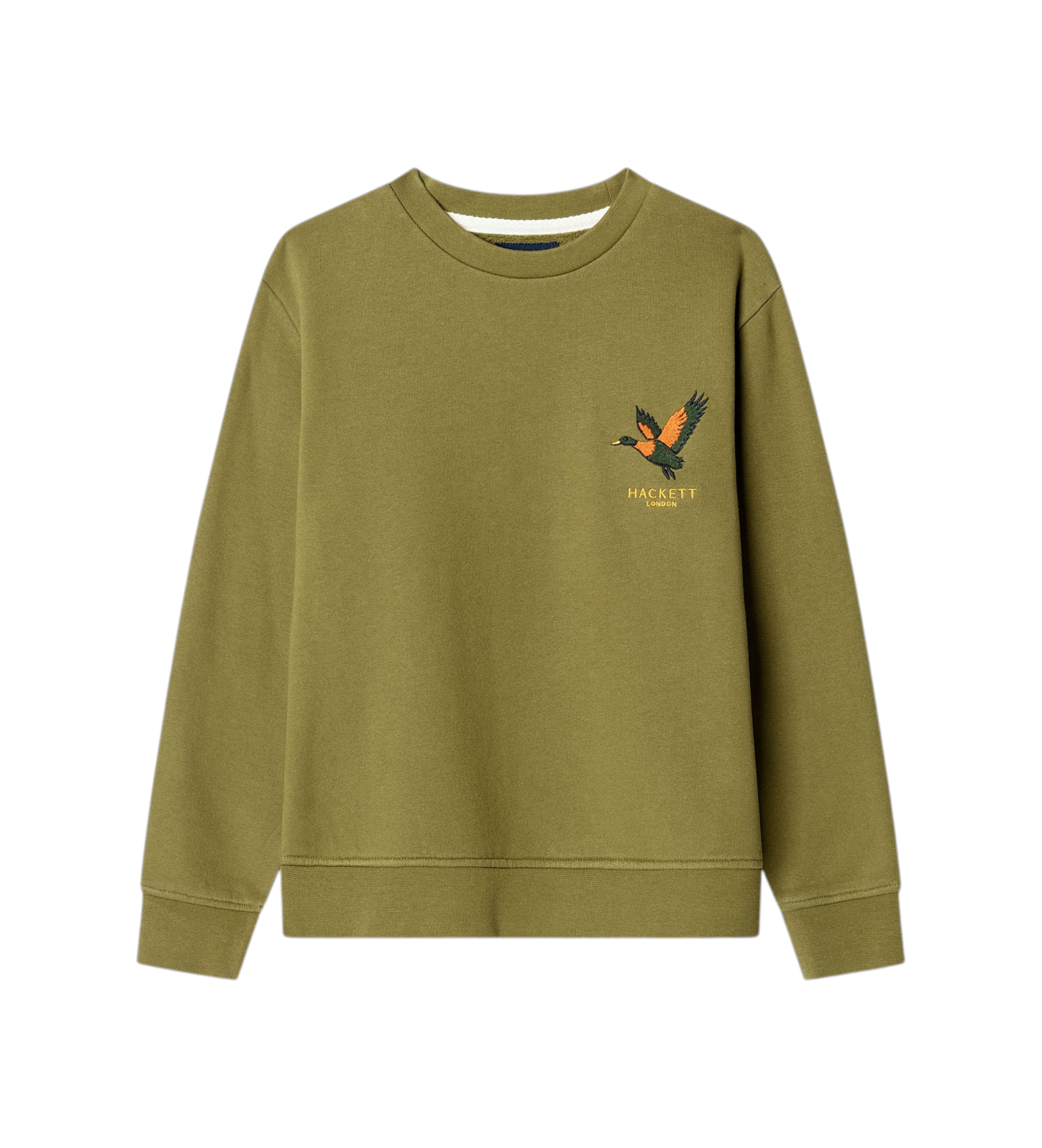 Hackett London für Jungen. HK5800060 Olivgrünes Duck-Sweatshirt (5Años= 109cm), Lässig, Baumwolle, Langarm, Kinderbekleidung