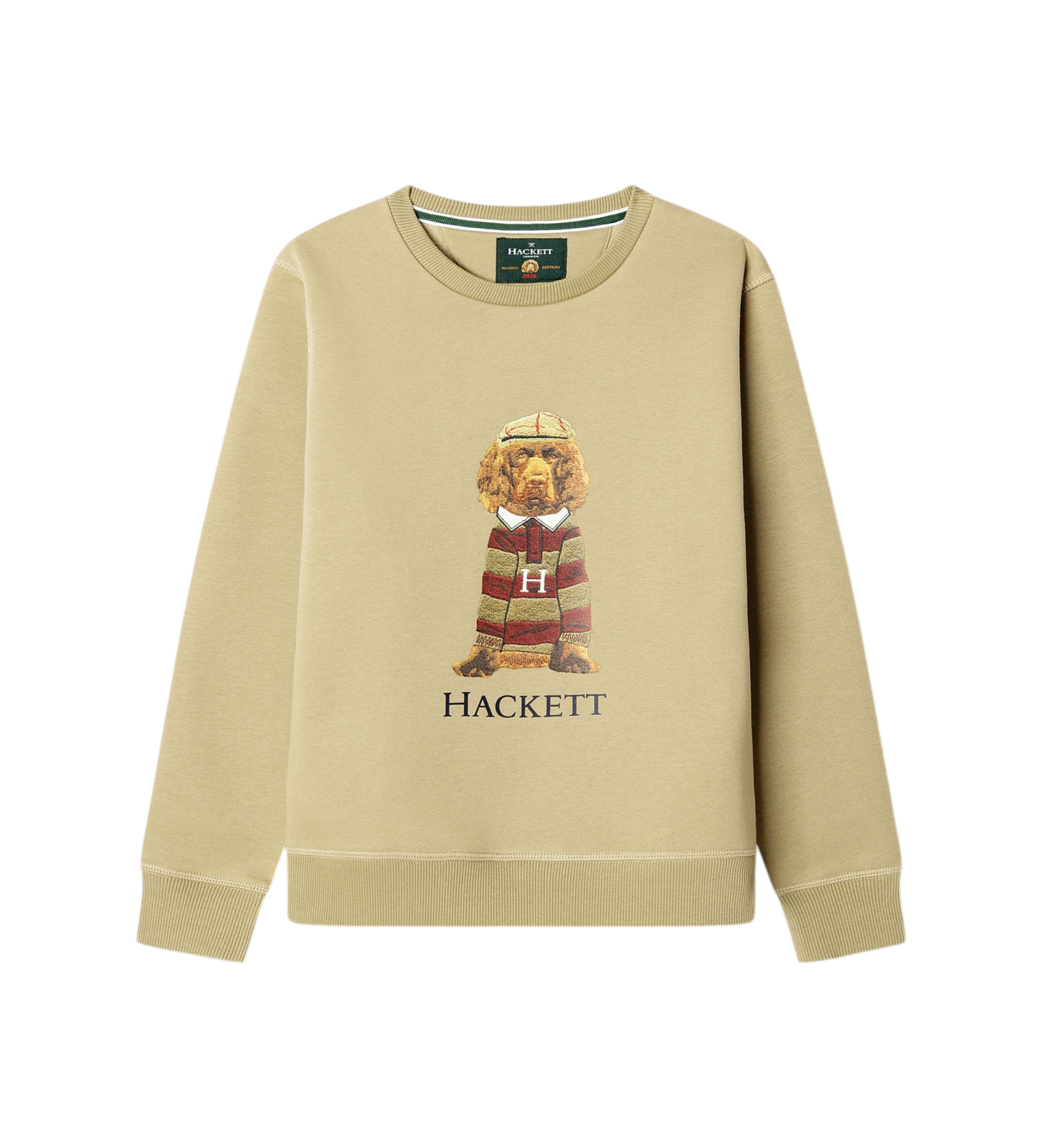 Hackett London für Jungen. HK5800072 Sweatshirt Harry beige (15Años= 170cm), Lässig, Baumwolle, Langarm, Kinderbekleidung
