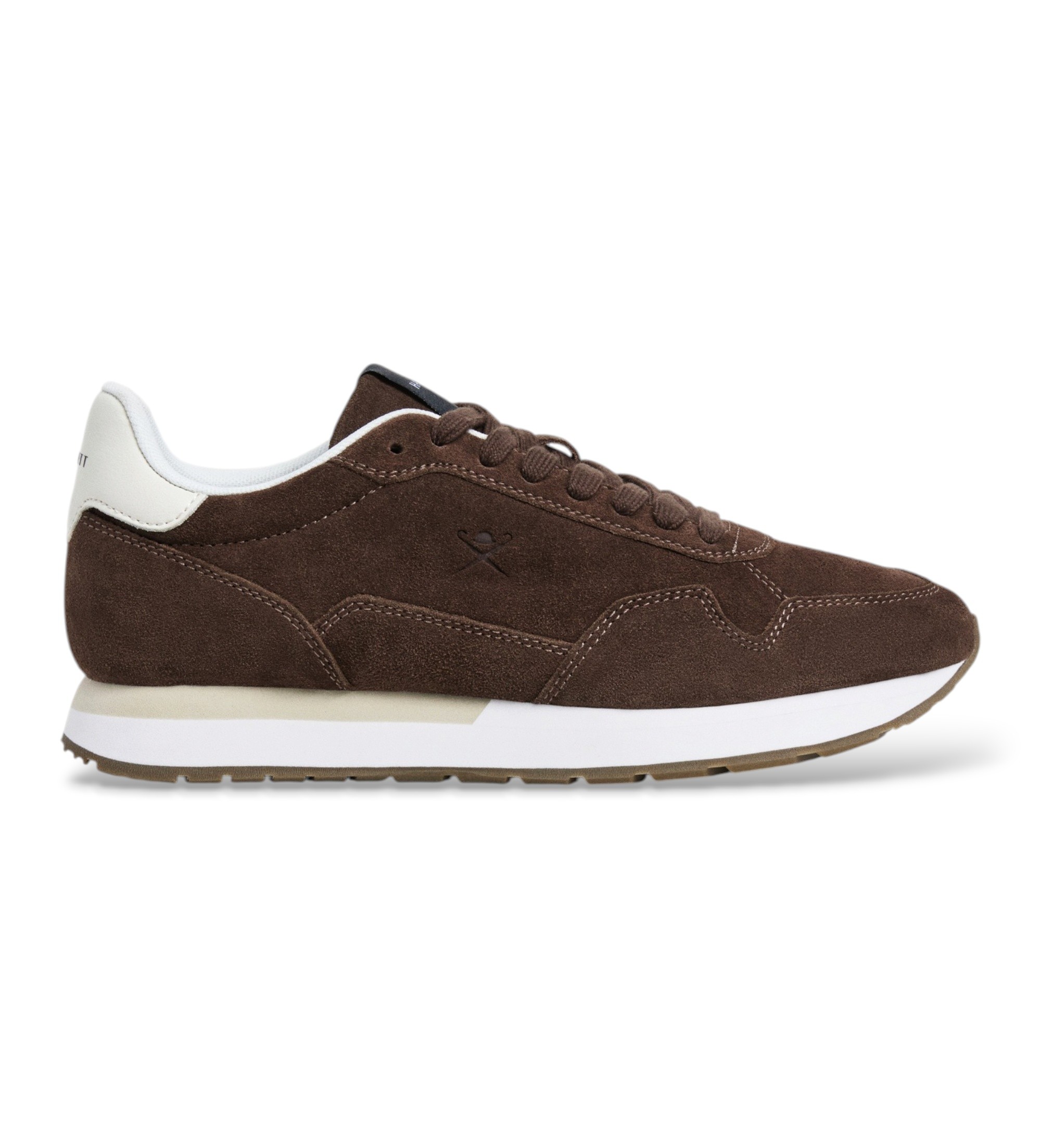 Hackett Londonvoor mannen. HMS200131 Bruine Vector Soft suède sneakers (43), Plat, Veters, Casual