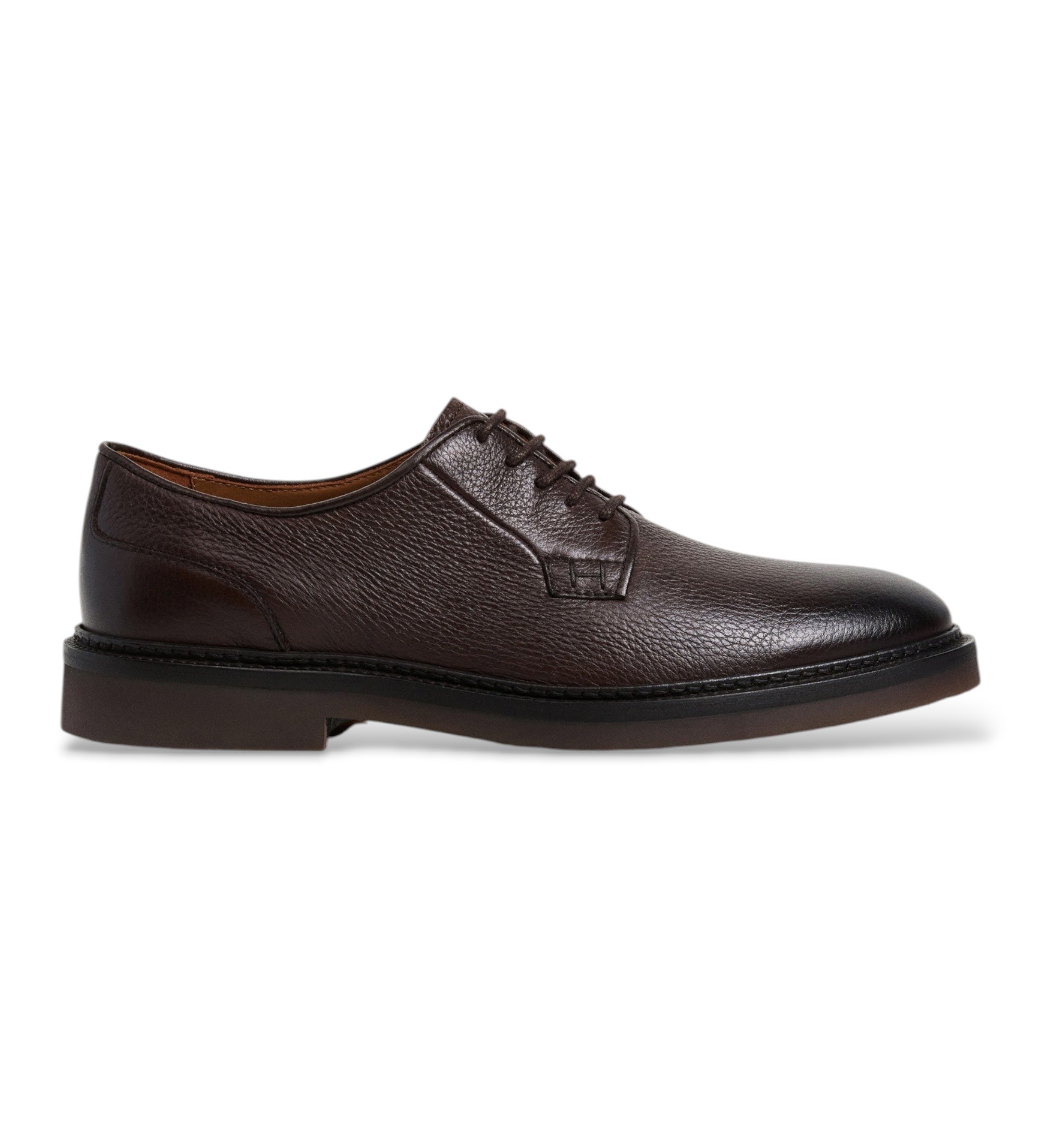 Hackett London für Herren. HMS200135 Elsted Blucher-Schuhe aus Leder, braun (41), Wohnung, Schnürsenkel, Lässig, Klassisch