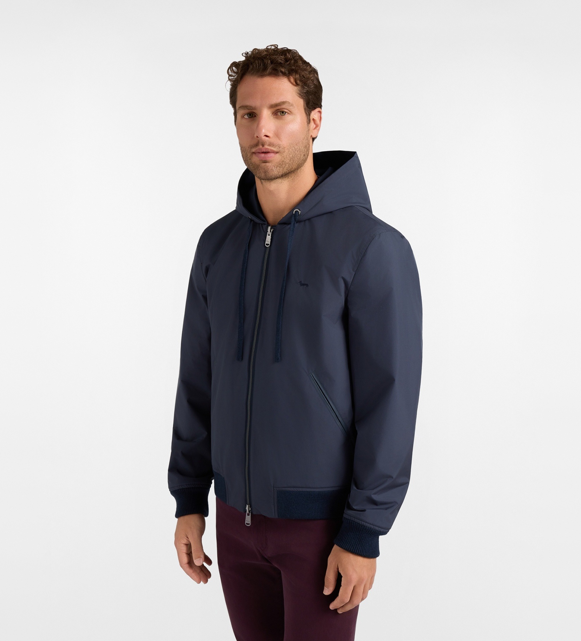 Harmont & Blaine für Herren. K0R3230406990 Wende-Jacke marineblau (L), Lässig, Wolle, Langarm