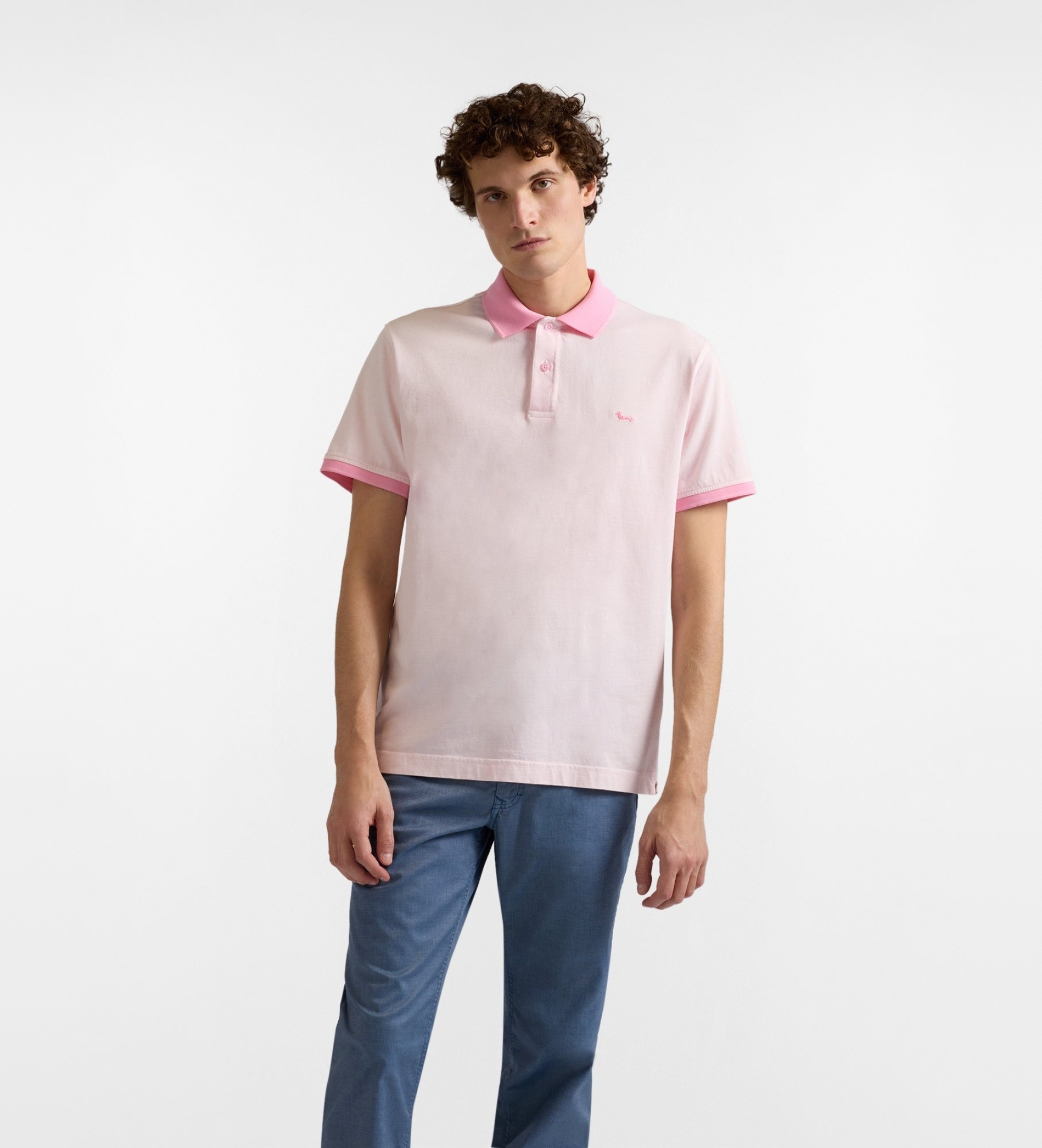 Harmont & Blaine für Herren. LRQ484021909 Poloshirt Marca rosa (M), Lässig, Baumwolle, Kurzarm