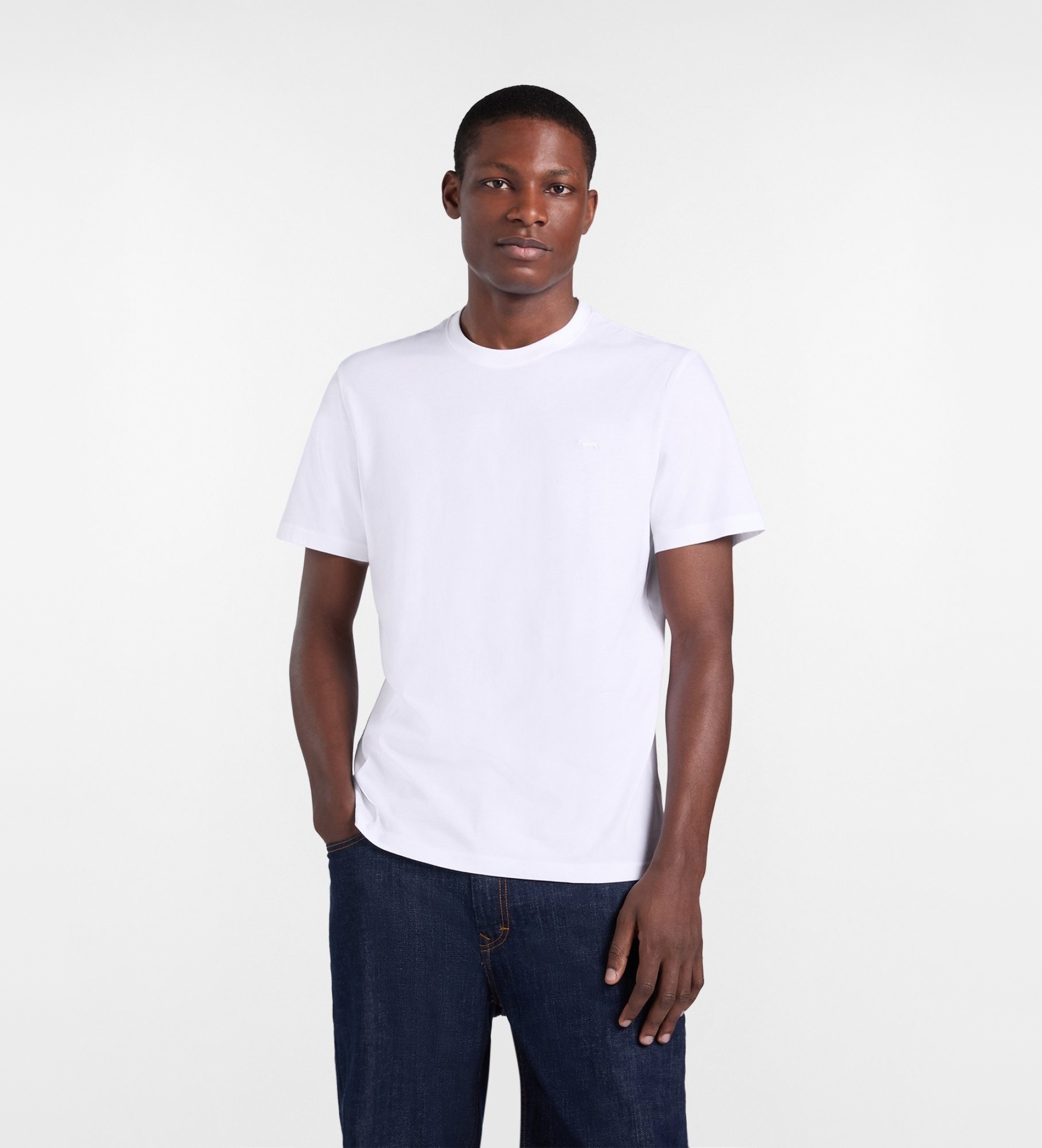 Harmont & Blaine für Herren. IRQ400021055 Dackel 3D T-shirt weiß (S), Lässig, Baumwolle, Kurzarm