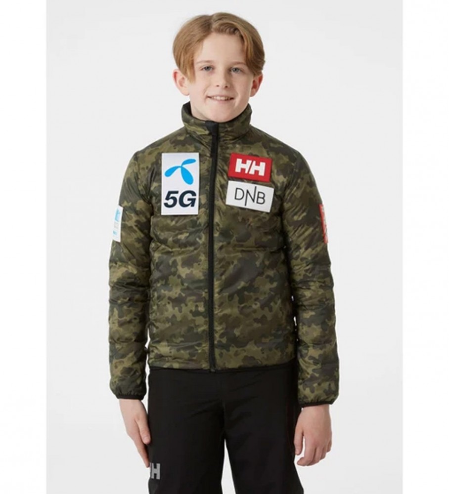 Helly Hansen für Jungen. 41733 Mantel Jr Infinity Insulator schwarz, camouflage (16años= 176cm), Lässig, Sportlich, Draußen, Multisport, Pol