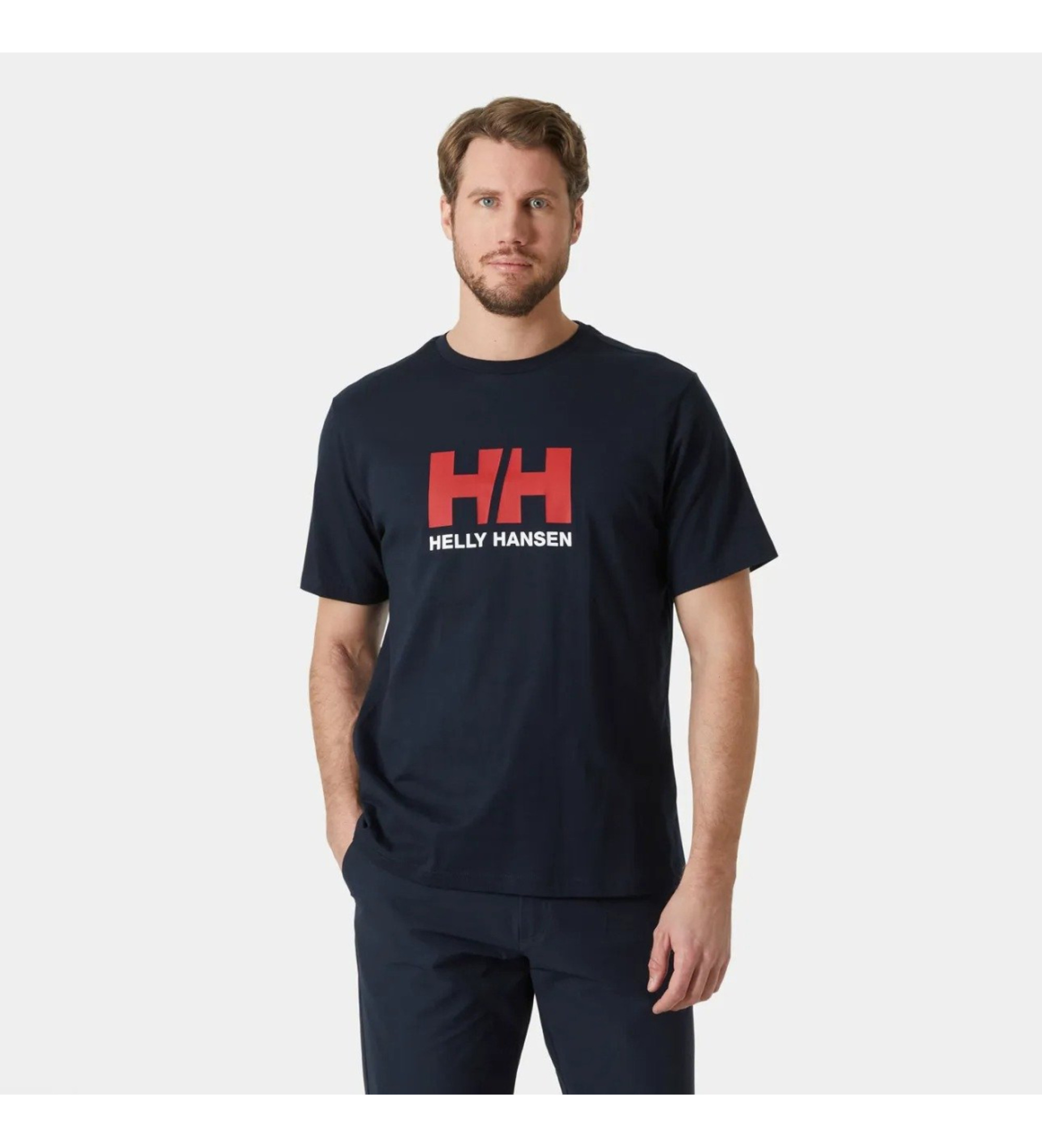 Helly Hansen für Herren. 54596 T-shirt Logo 3.0 navy (S), Lässig, Baumwolle, Kurzarm, Marine