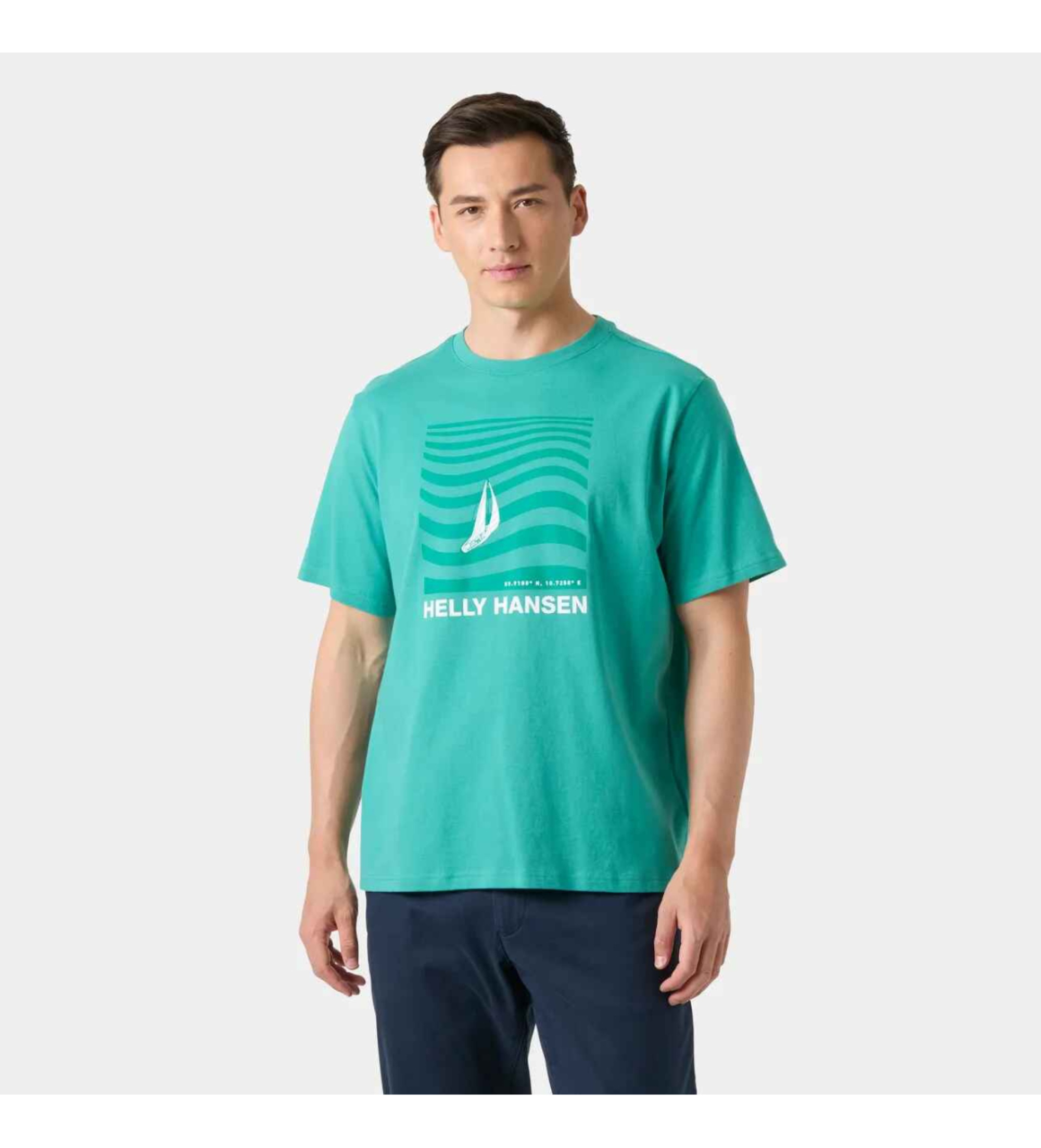 Helly Hansen für Herren. 54601 Shoreline 3.0 T-shirt grün (XL), Lässig, Sportlich, Baumwolle, Multisport, Kurzarm