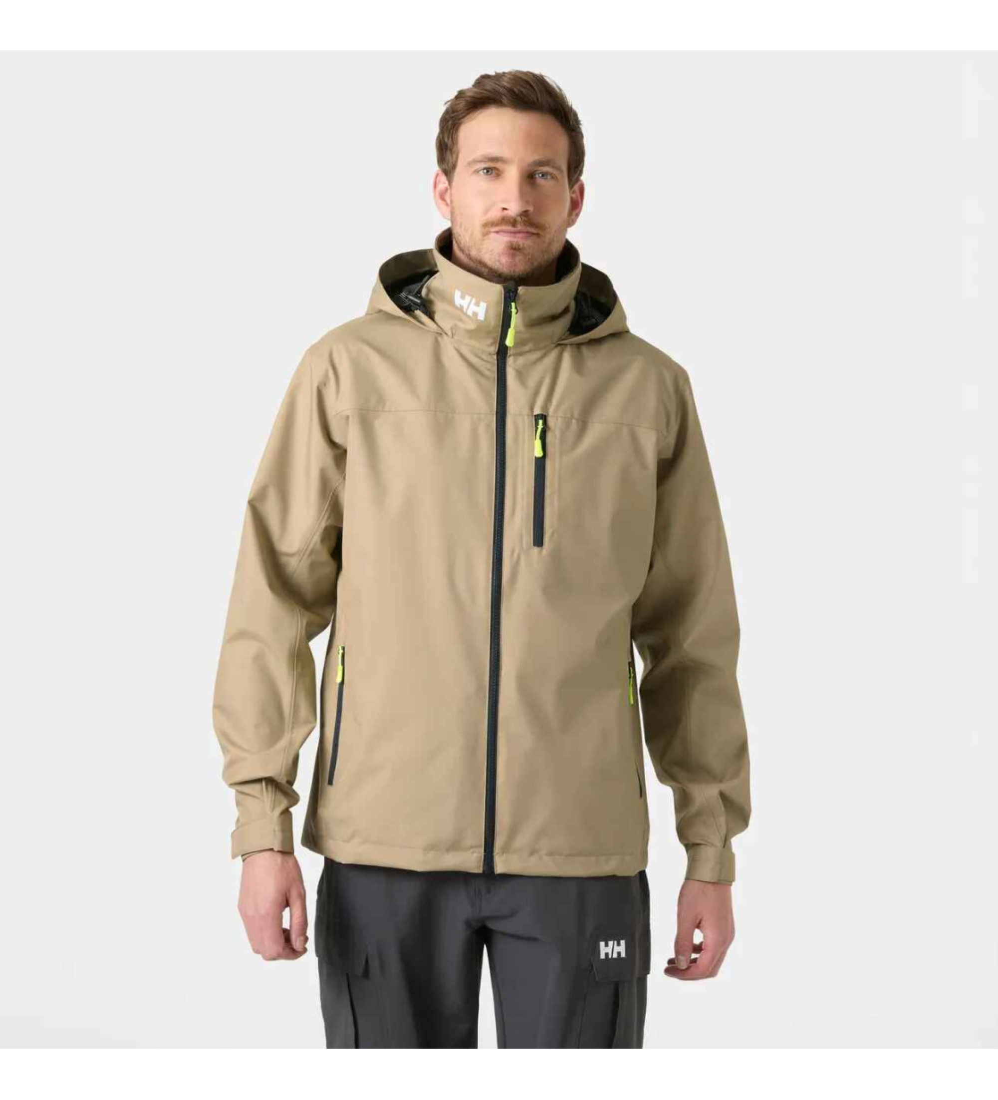 Helly Hansen für Herren. 34443 Crew Kapuzenjacke 2.0 beige (S), Lässig, Sportlich, Multisport, Polyester