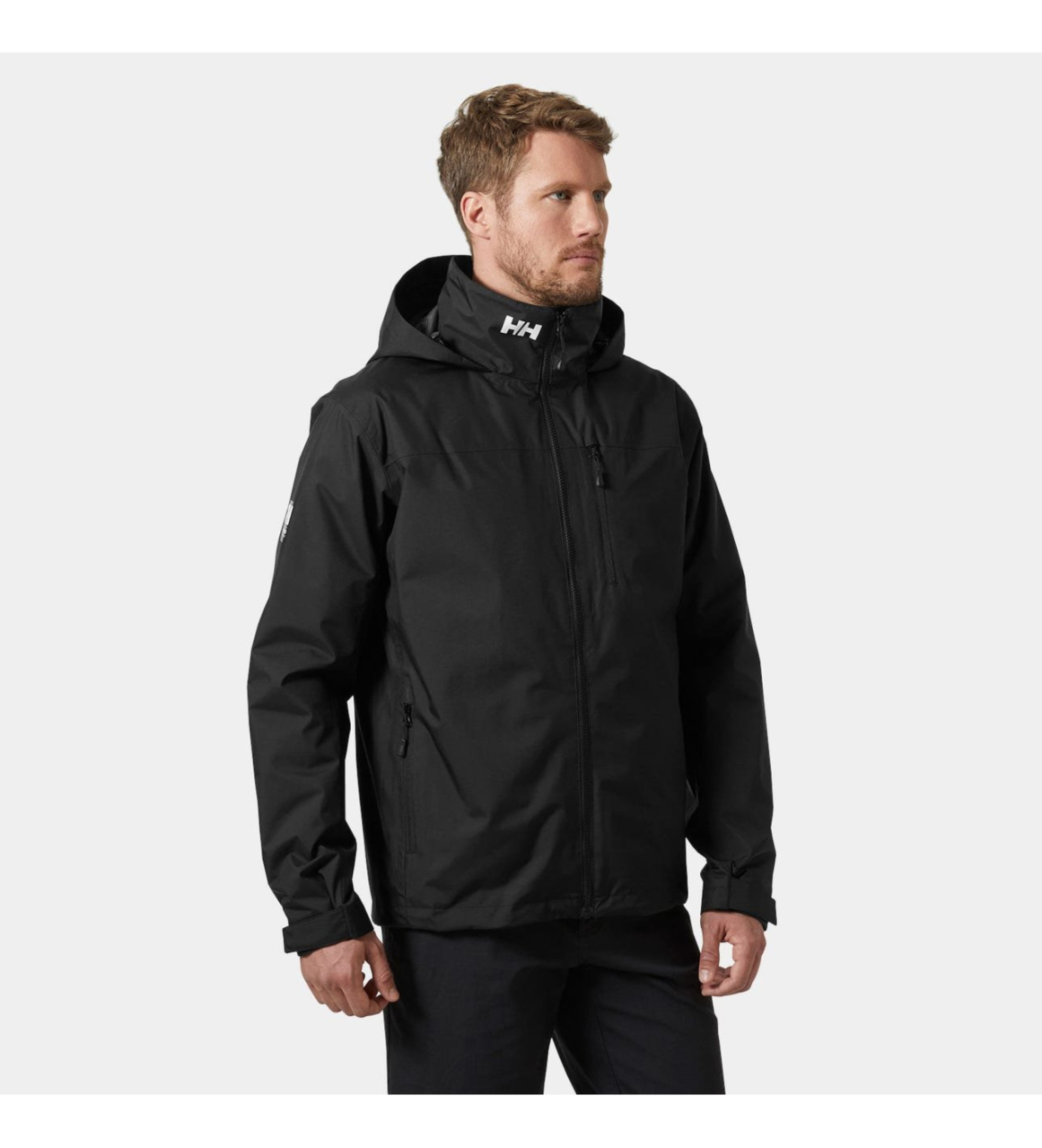 Helly Hansen für Herren. 34442 Segeljacke mit Kapuze und Midlayer schwarz (S), Lässig, Polyester, Langarm