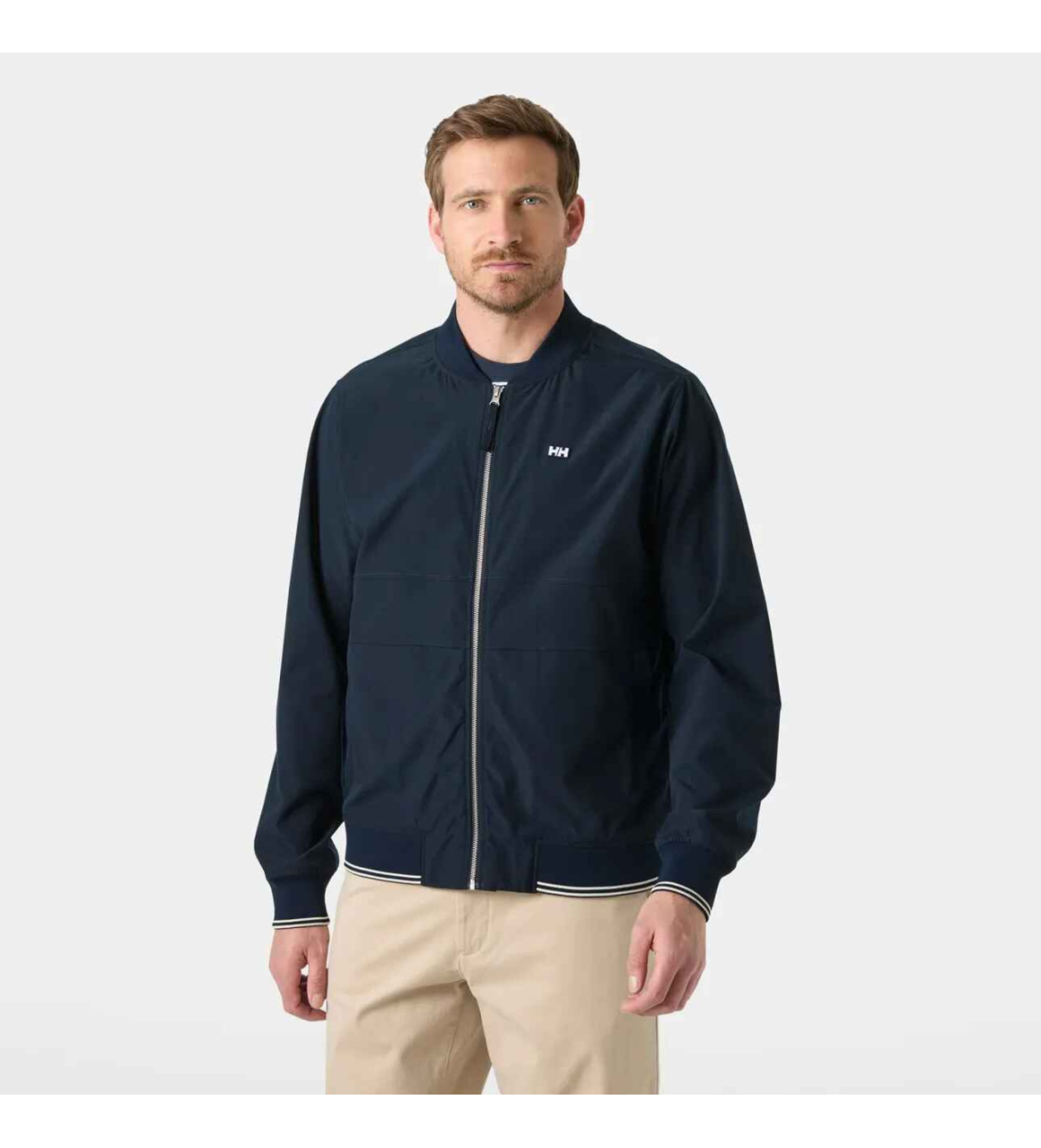 Helly Hansenvoor mannen. 54535 Marine bomberjack marine (M), Casual, Polyester, Marineblauw