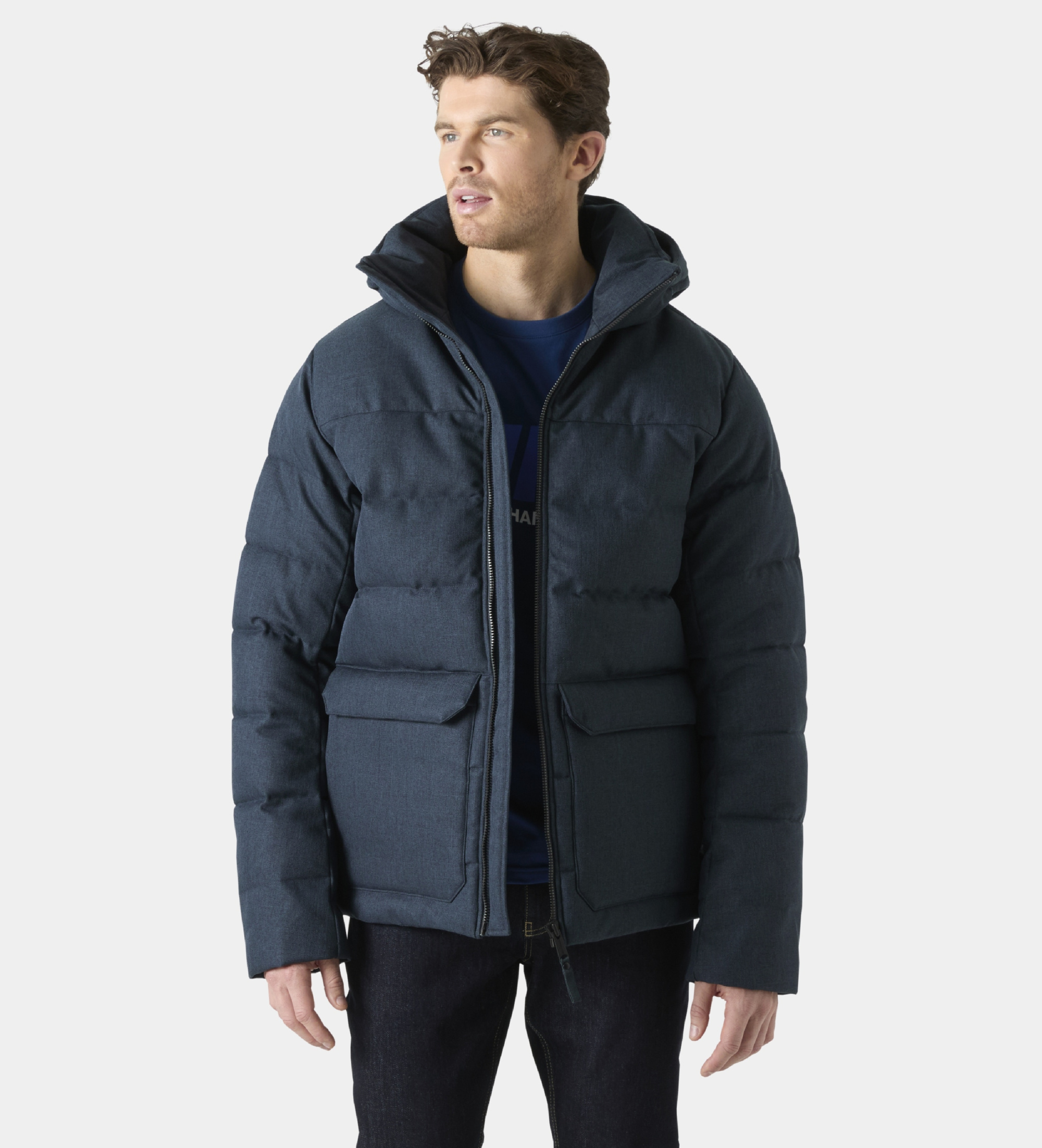 Helly Hansenvoor mannen. 54544 Chill Puffy jas marineblauw (M), Casual, Polyester