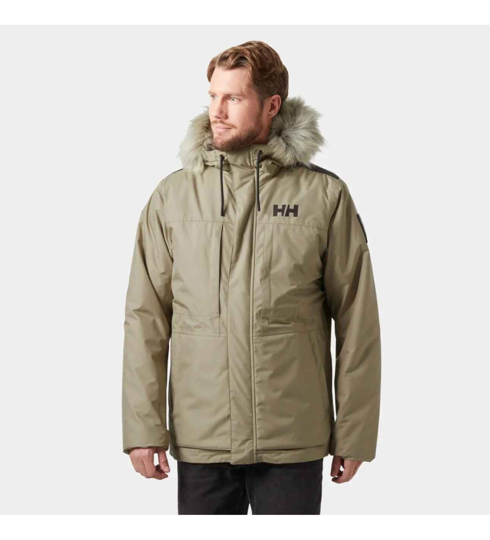 Helly Hansenvoor mannen. 53995 Kust 3.0 Parka bruin (S), Casual, Polyester