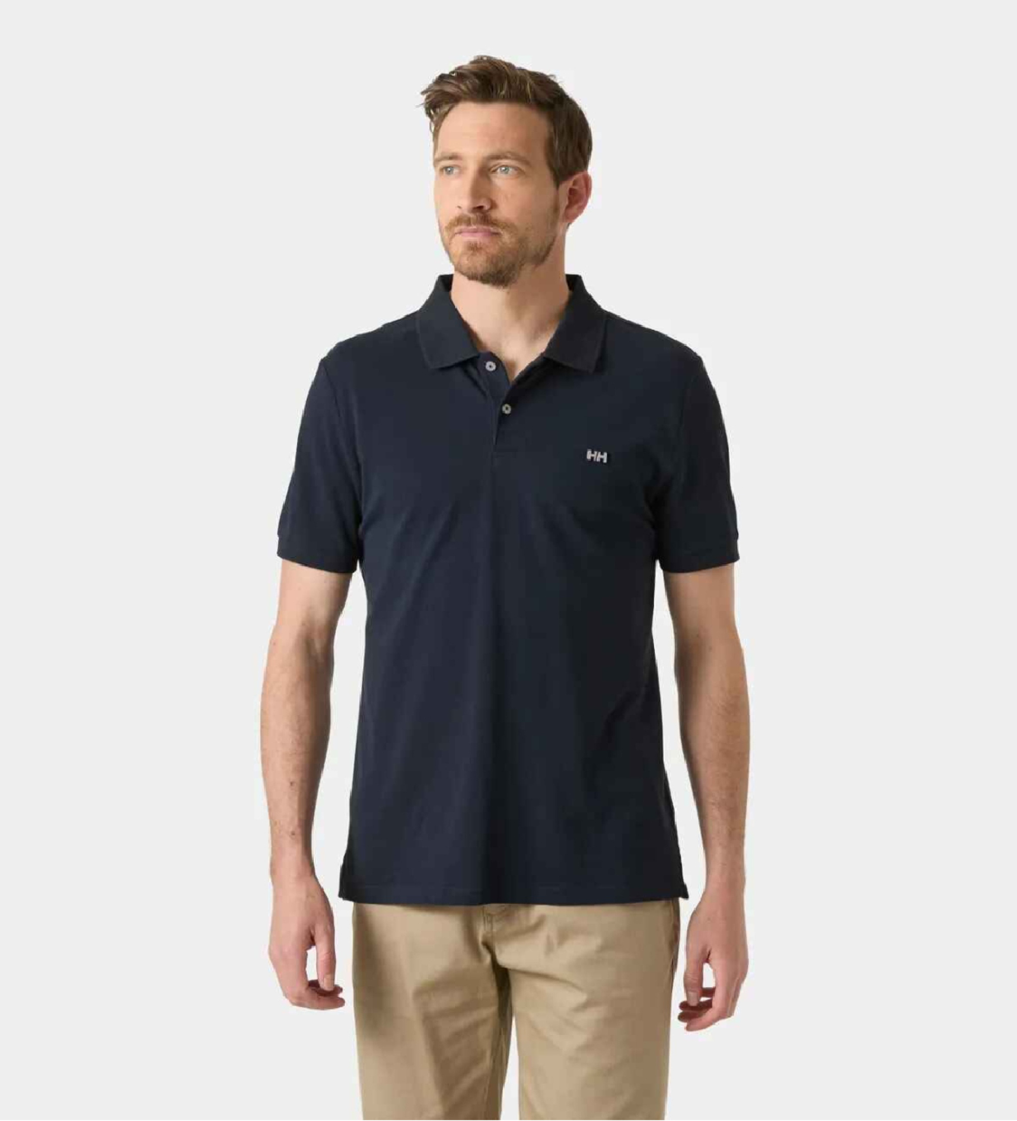 Helly Hansen für Herren. 54542 Poloshirt Elba Fitted navy (S), Lässig, Baumwolle, Kurzarm, Marine