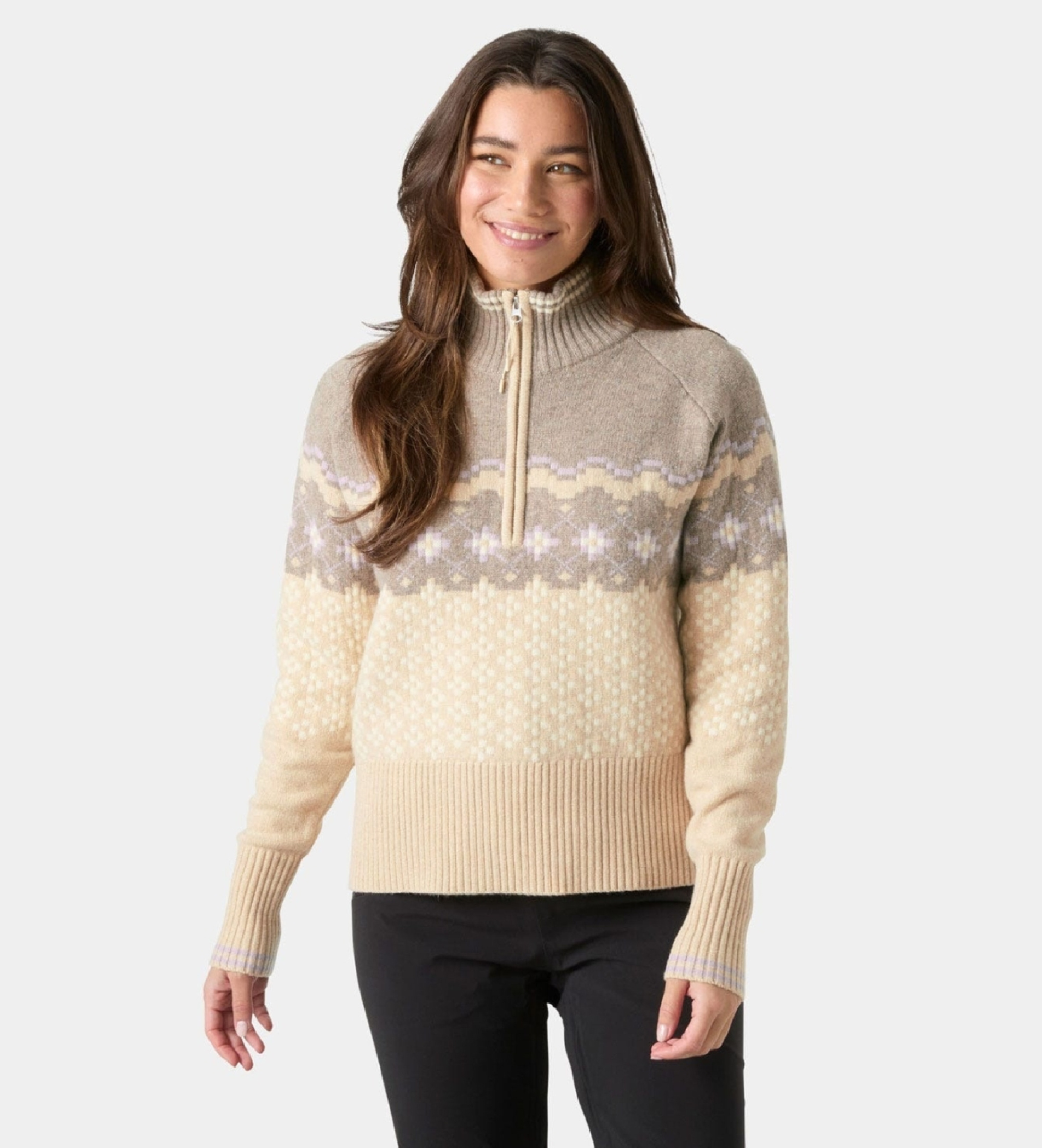 Helly Hansenvoor vrouwen. 54531 Jersey Après Knit beige (L), Casual, Wol