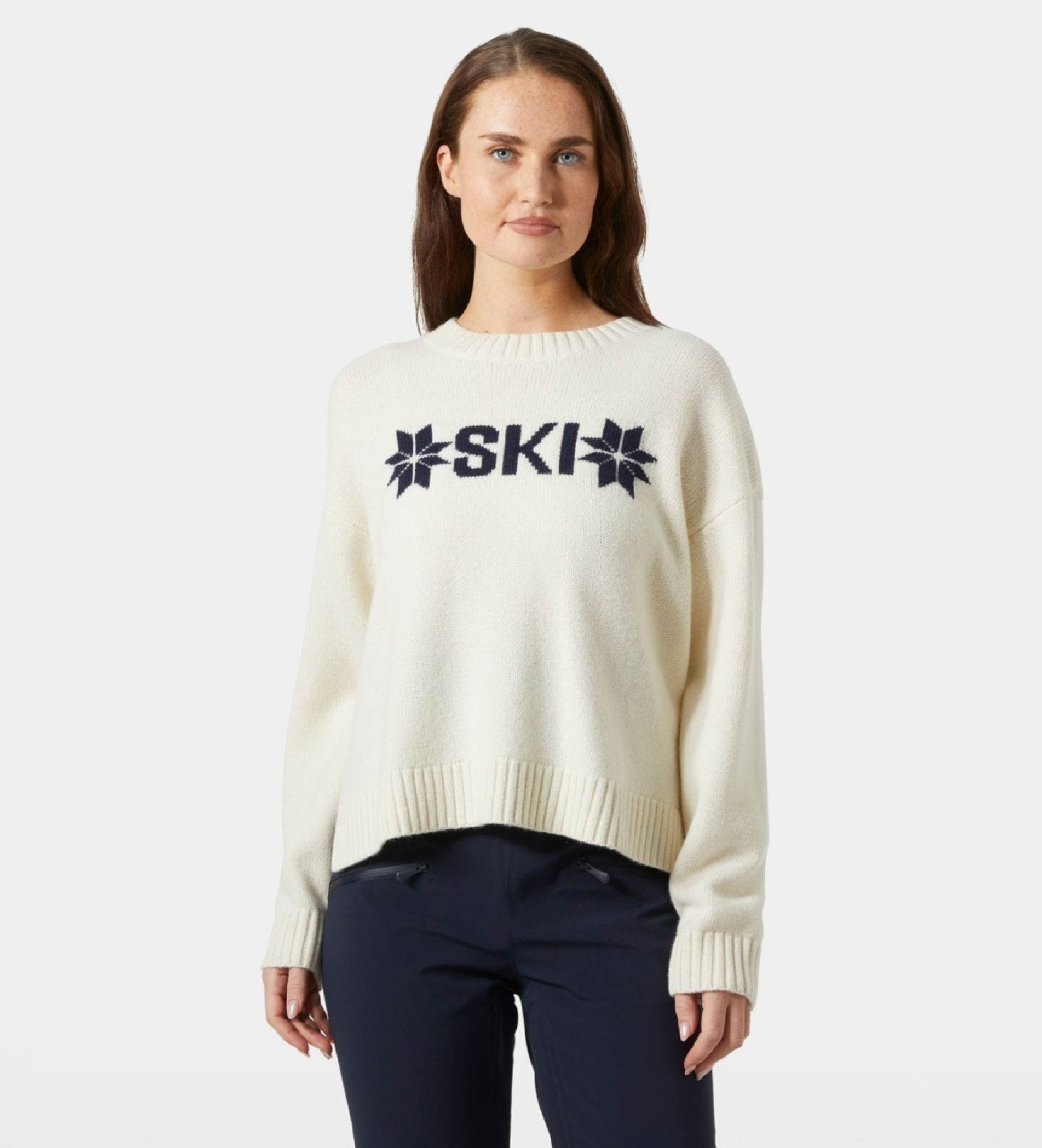 Helly Hansenvoor vrouwen. 54604 Jersey Bliss Ski Knit wit (S), Casual, Wol