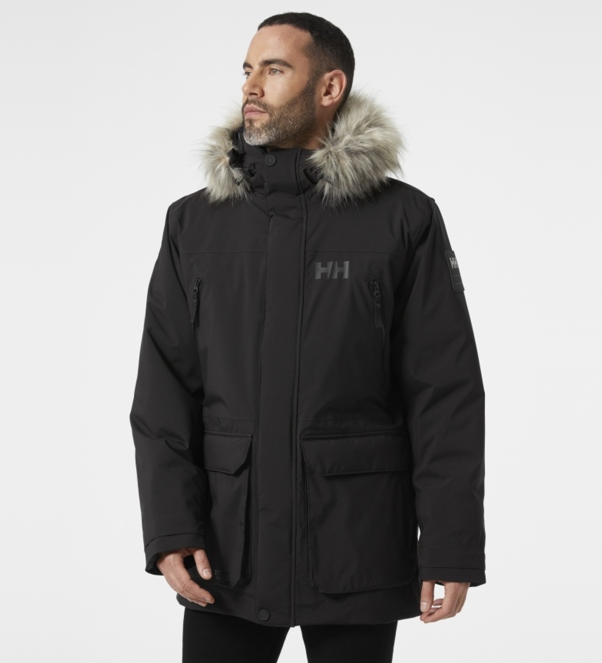 Helly Hansenvoor mannen. 53630 Parka Reine zwart (L), Casual, Sportief, Polyamide, Duurzaam
