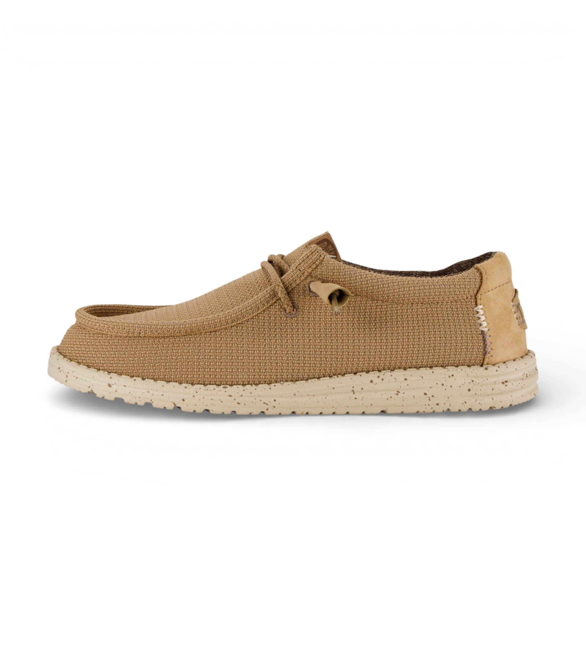 HeyDude für Herren. HD40403 Turnschuhe Wally Sport Mesh braun (42), Stoff, Wohnung, Schnürsenkel, Lässig