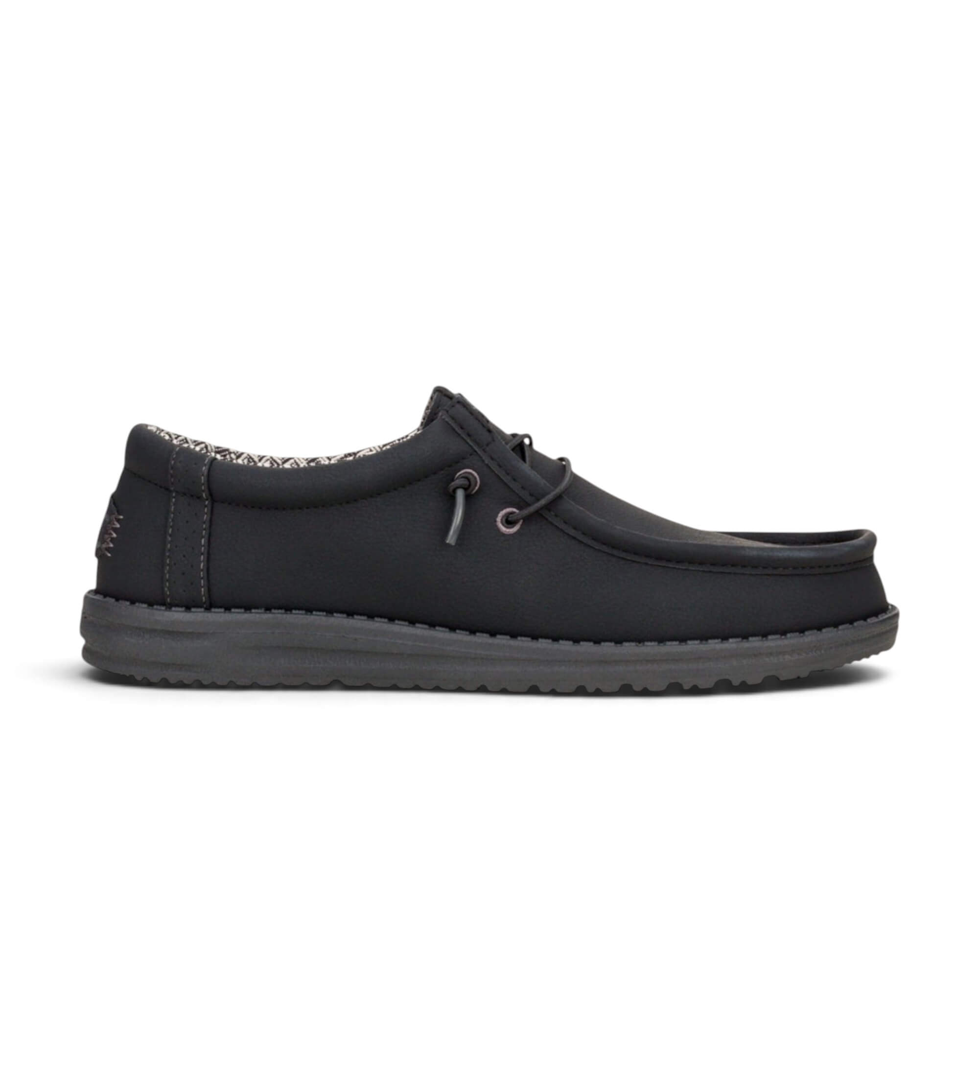 HeyDude für Herren. HD41894 Wally Classic Schuhe schwarz (44), Wohnung, Schnürsenkel, Lässig