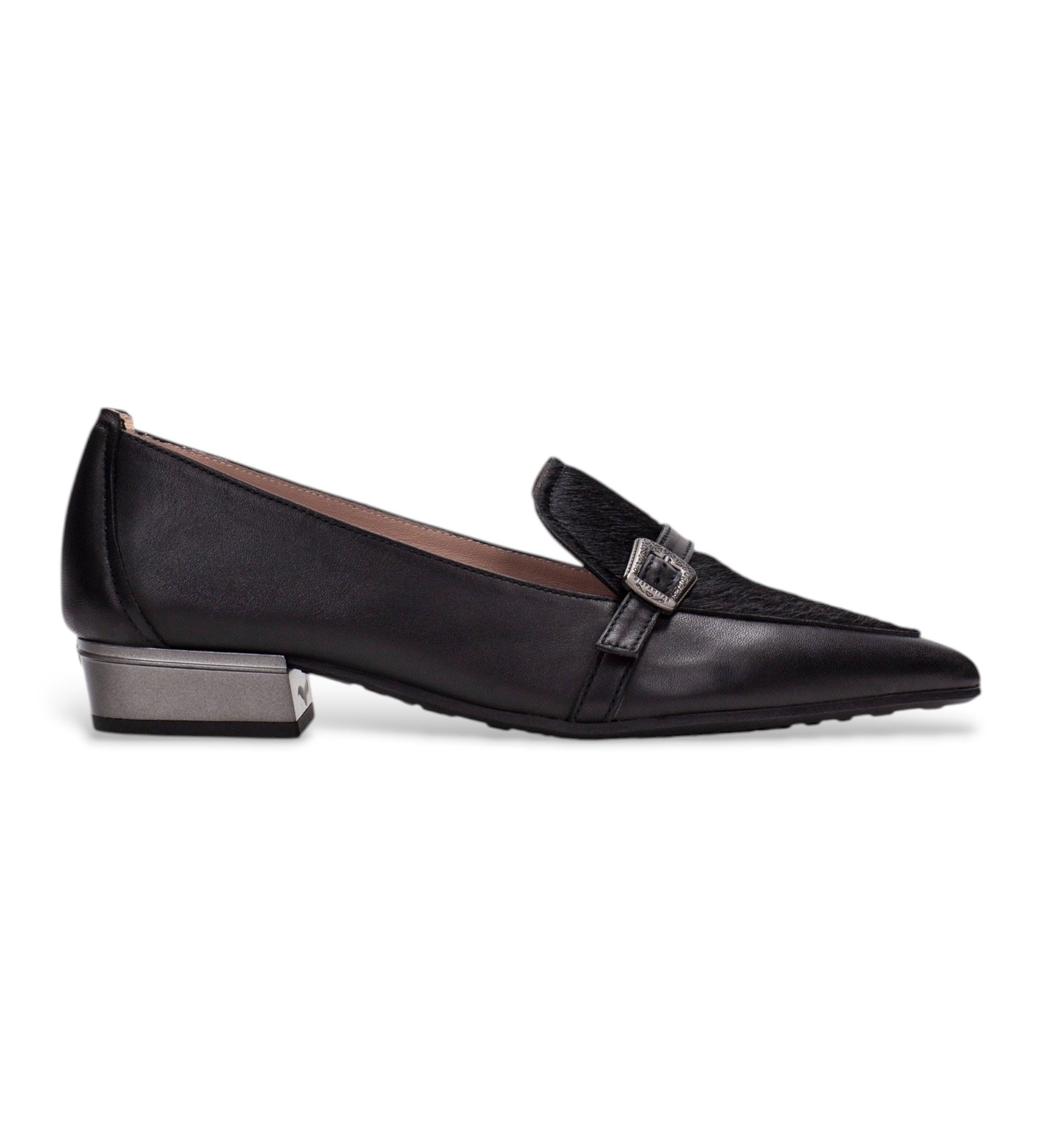 Hispanitas für Damen. HI265141 Ballerinas aus Leder Genf schwarz (41), Wohnung, Keine, Lässig