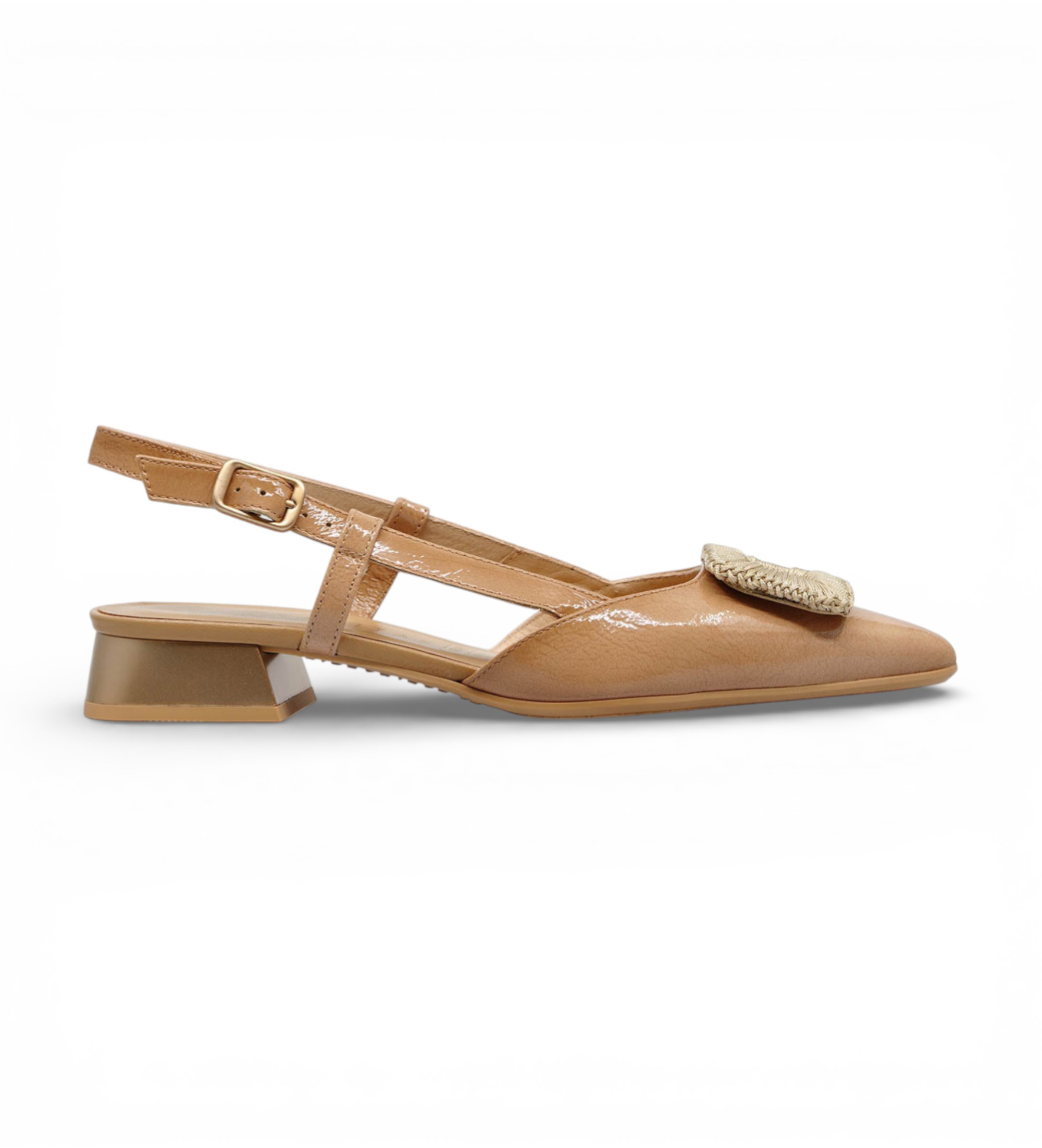 Hispanitas für Damen. HV243349 Ballerinas Dalí braun (35), Leder, Wohnung, Schnalle, Lässig