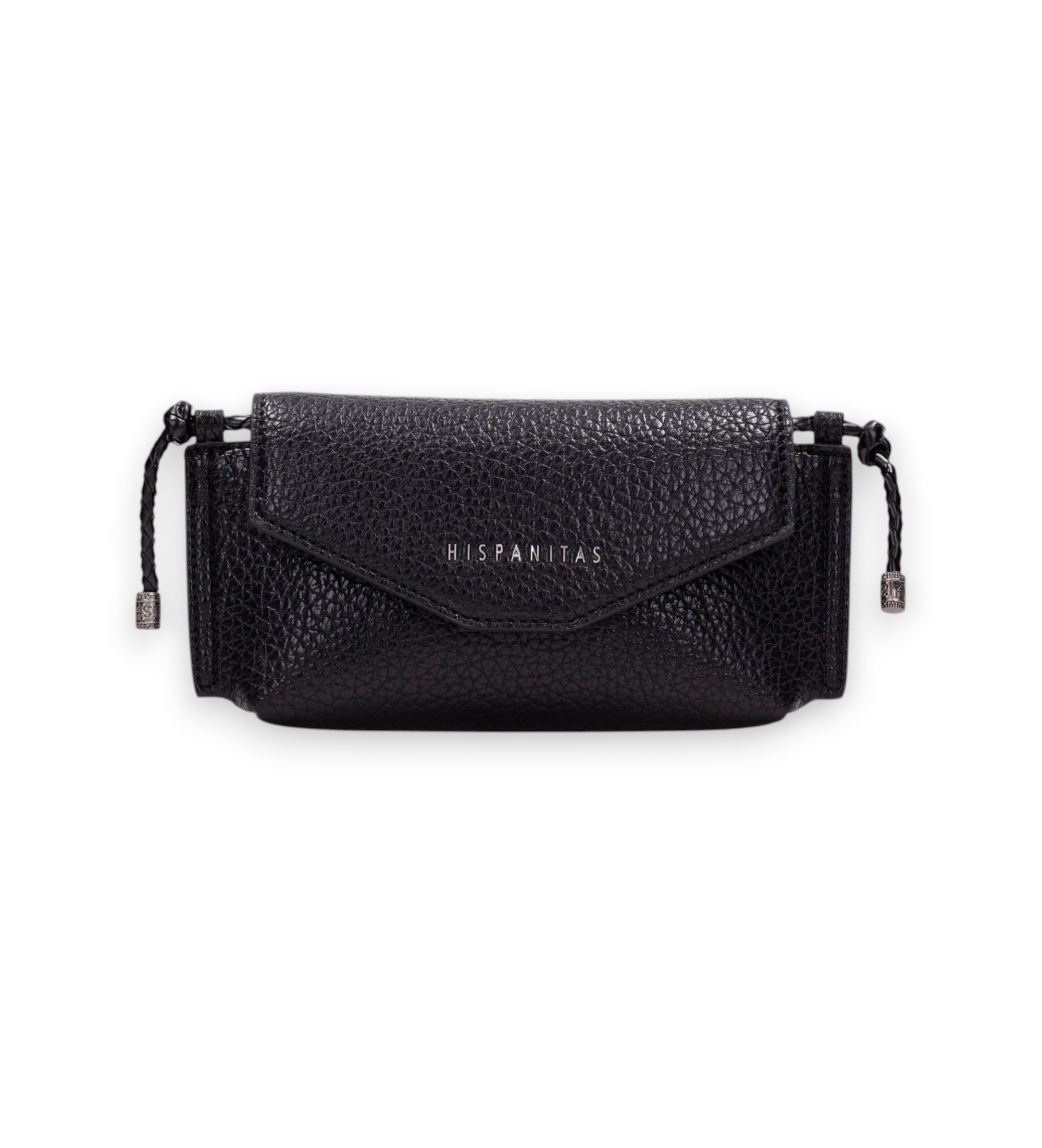 Hispanitas für Damen. BI265024 Schwarze Umhängetasche mit Prägung (35), Lässig, Polyurethan