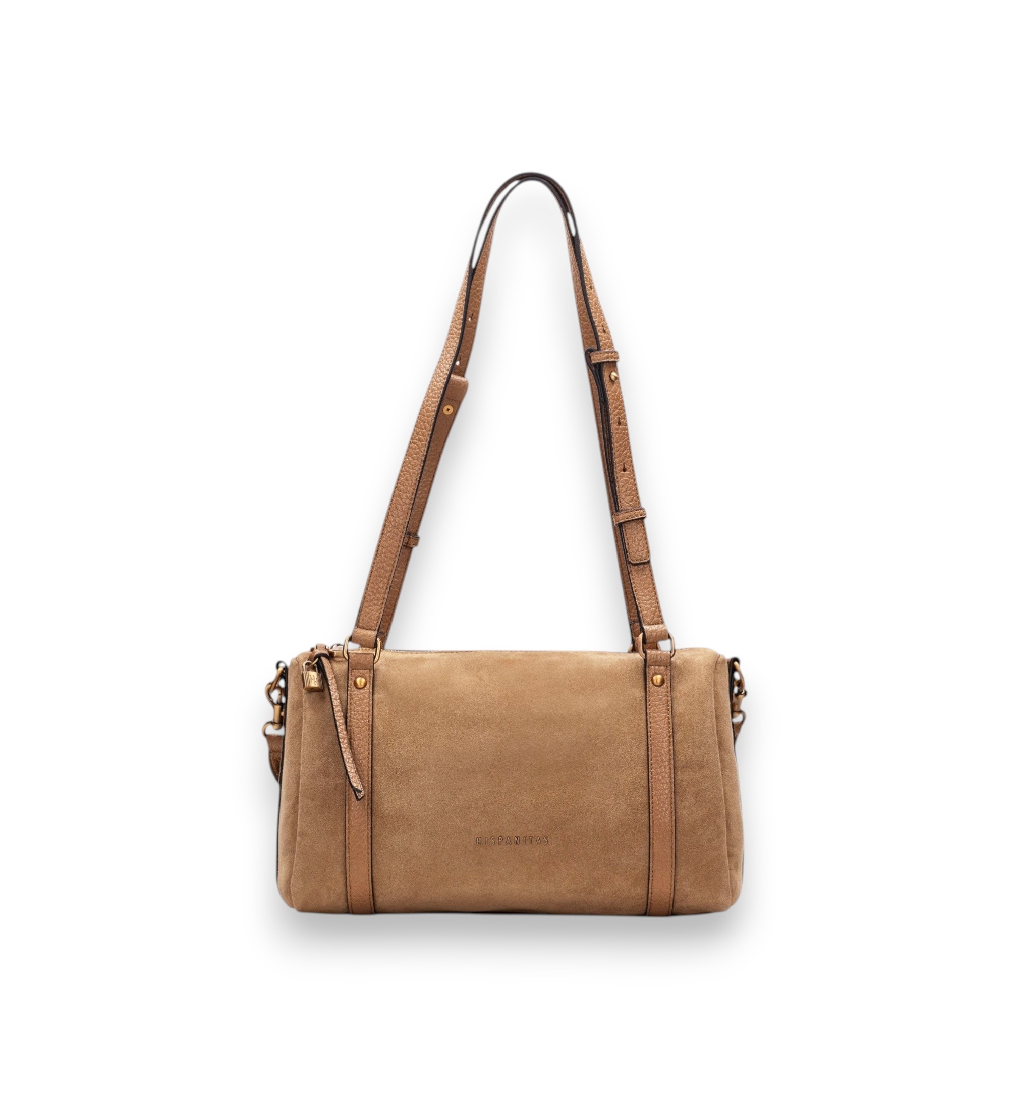Hispanitas für Damen. BI264936 Bowling-Tasche beige (35), Lässig, Polyurethan