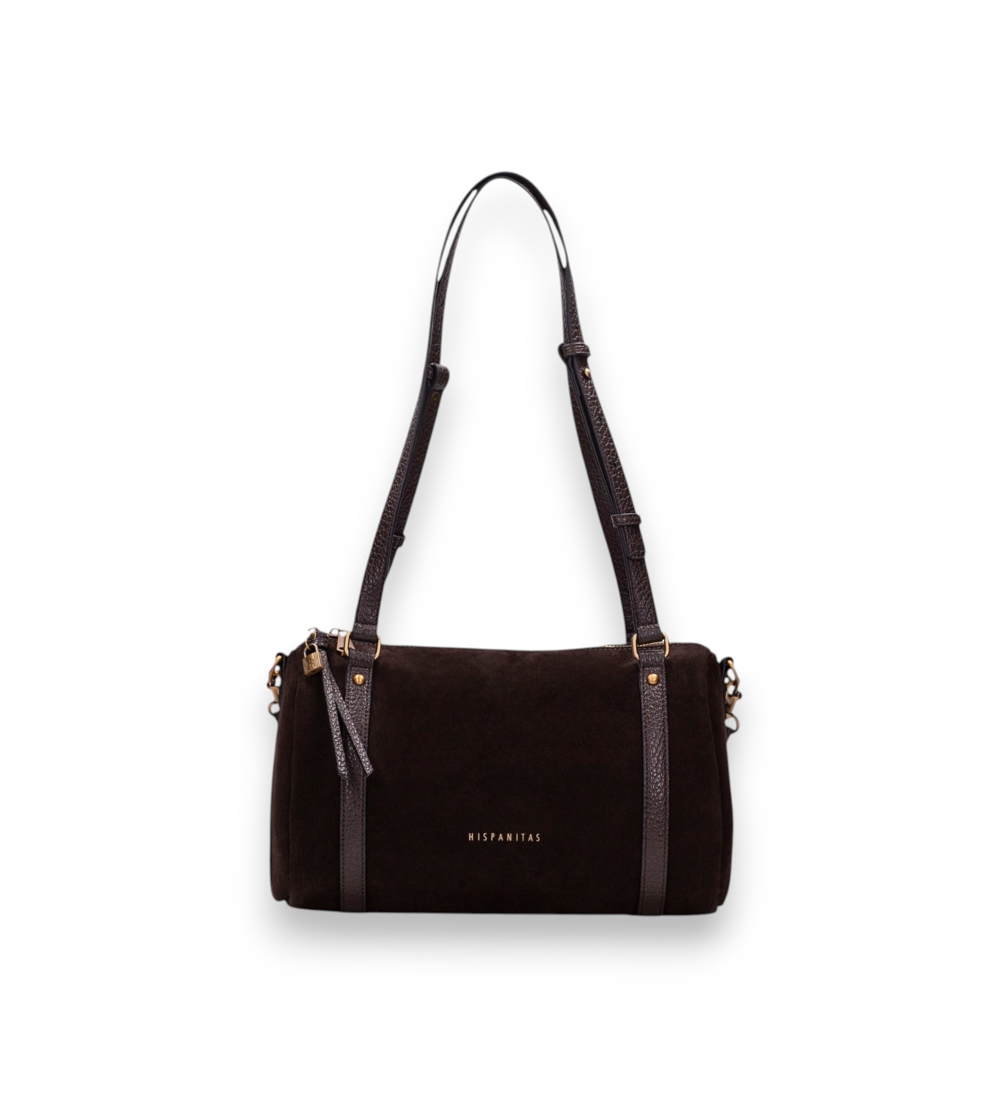 Hispanitas für Damen. BI264936 Braune Bowlingtasche (35), Lässig, Polyurethan