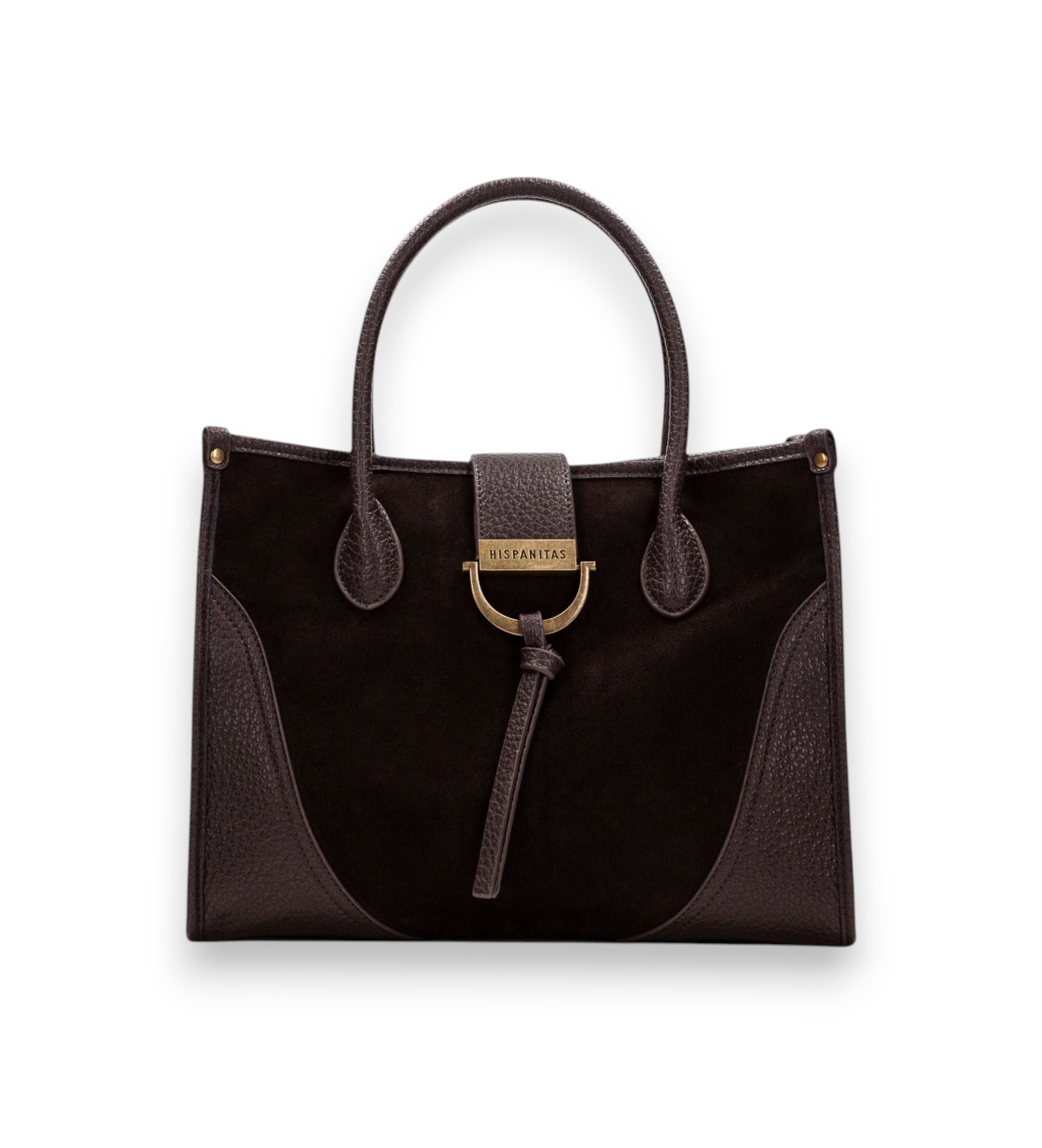 Hispanitas für Damen. BI265022 Braune Tote-Bag aus Wildleder (35), Lässig