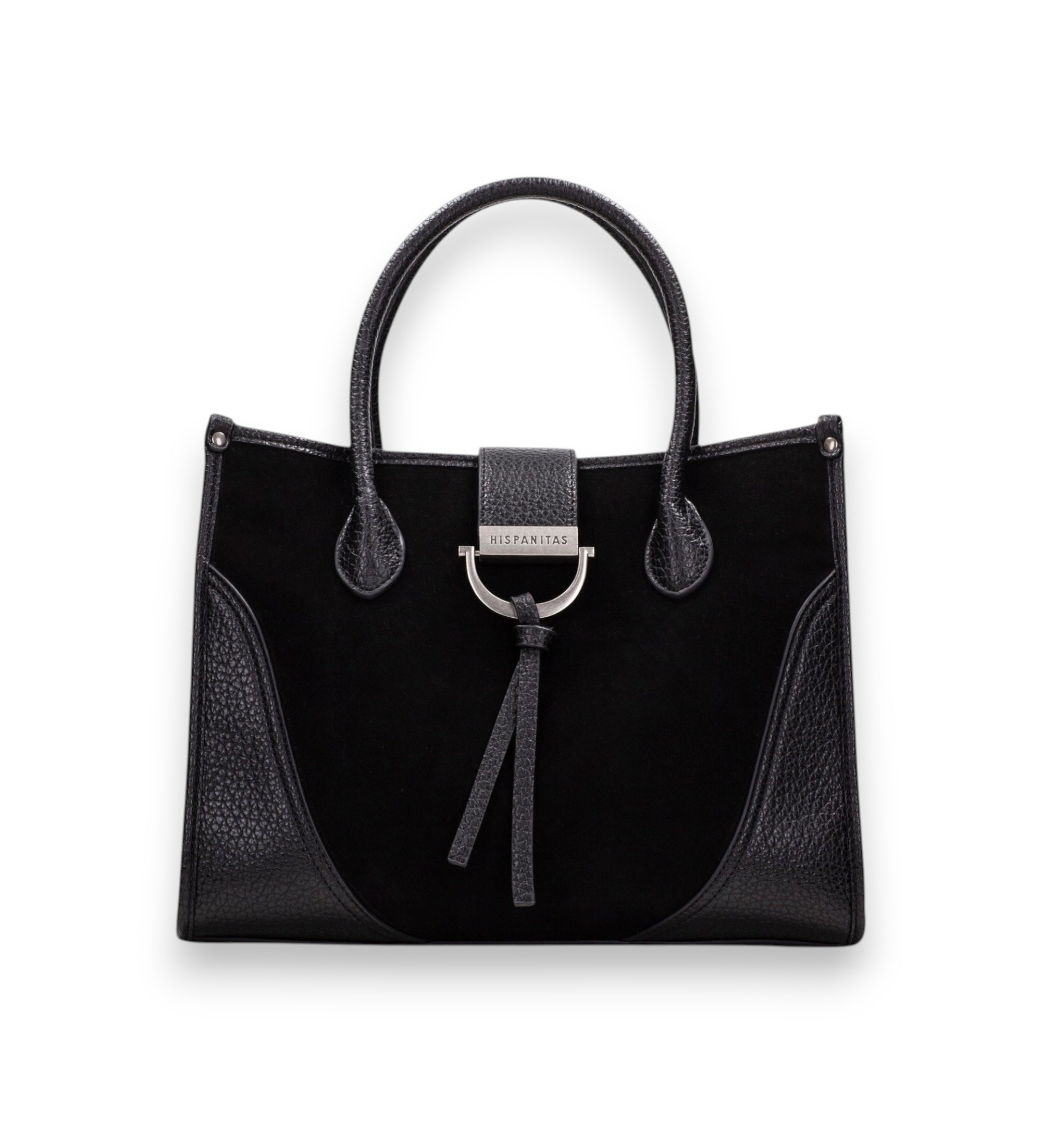 Hispanitas für Damen. BI265022 Schwarze Tote-Bag aus Wildleder (35), Lässig