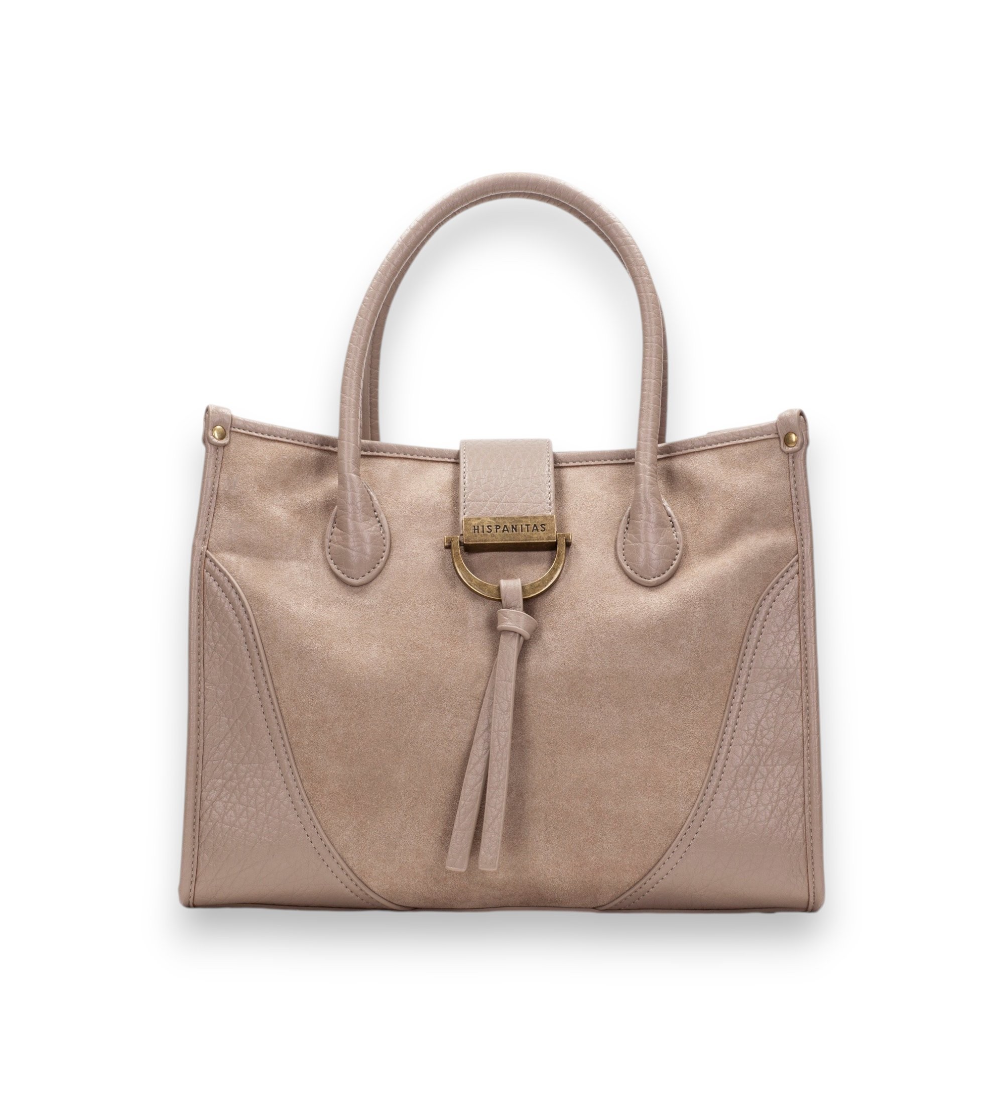 Hispanitas für Damen. BI265022 Taupe Wildleder-Tote-Bag (35), Lässig